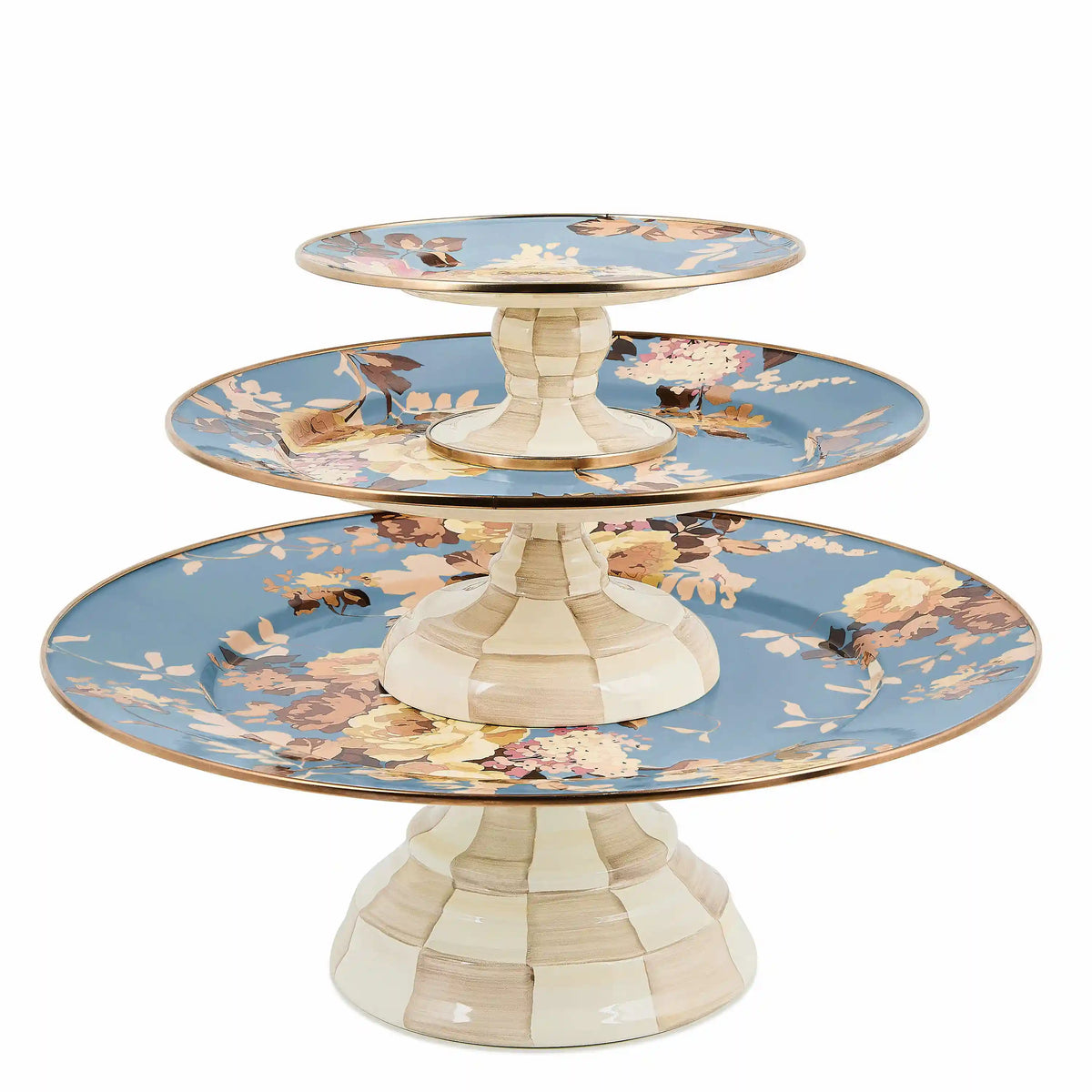Wildflowers Pink Mini Pedestal Platter