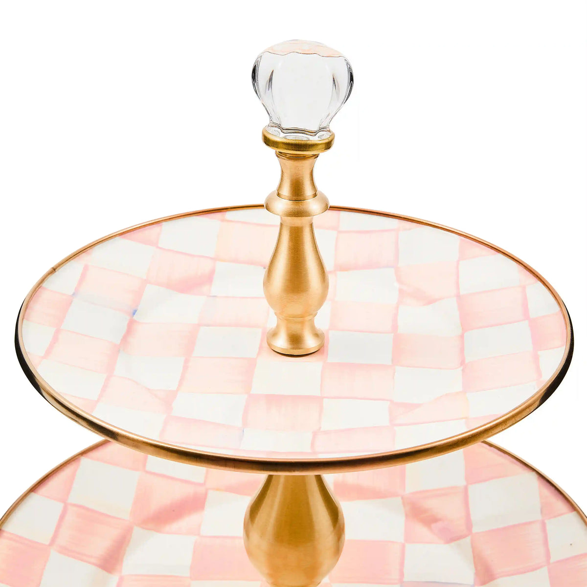 Emerald Check Three Tier Sweet Stand