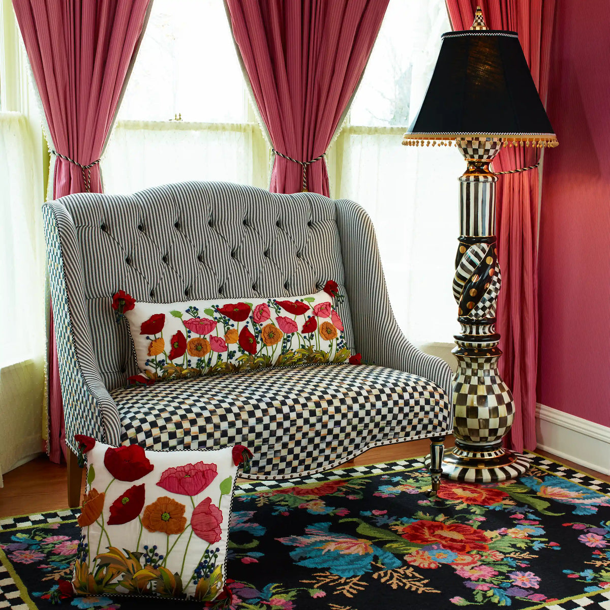 Courtly Check Ceramic Floor Lamp