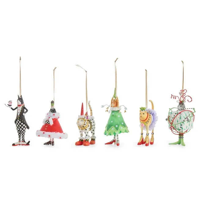 Patience Brewster Mini Cat Ornaments, Set of 6
