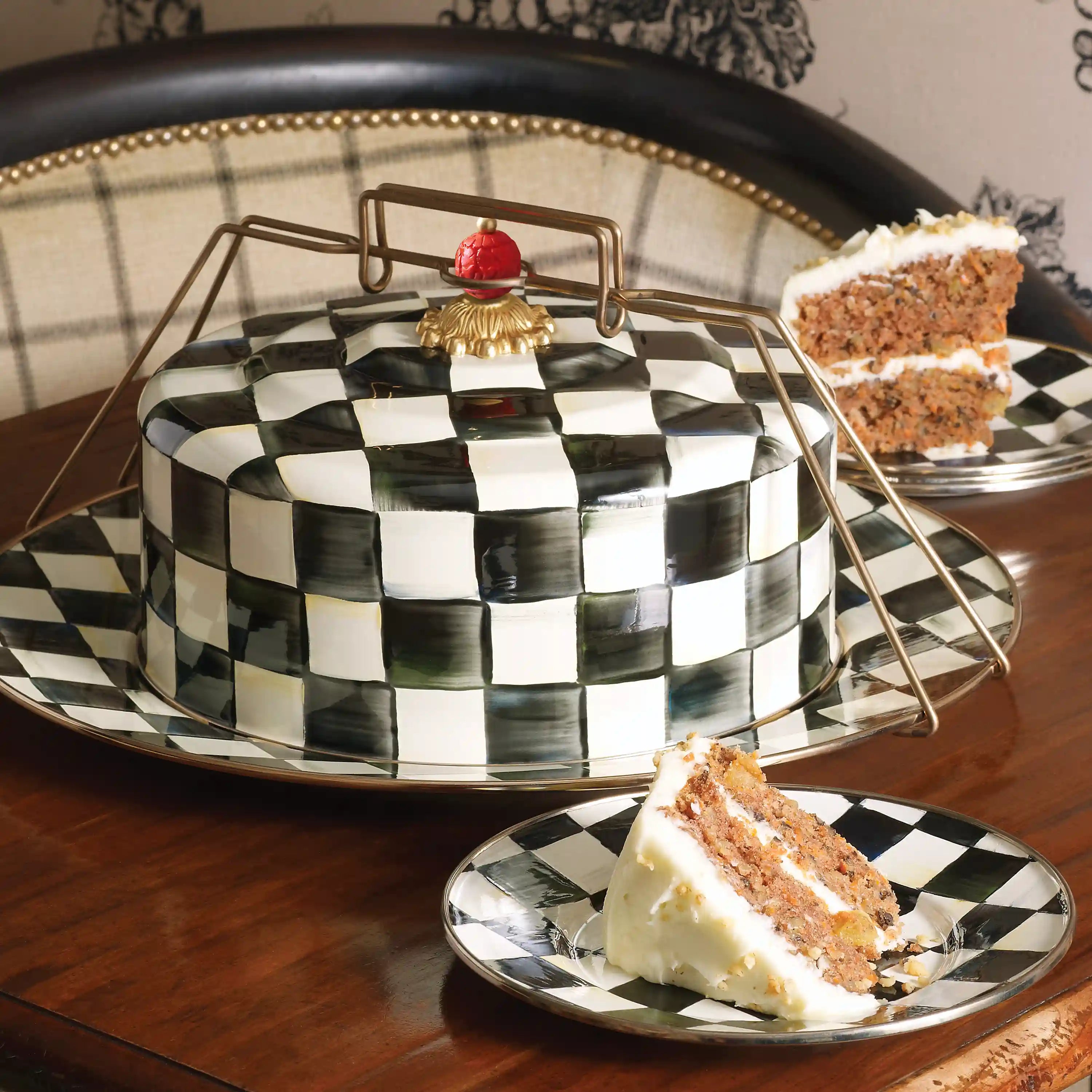 Wild Rose White Cake Carrier