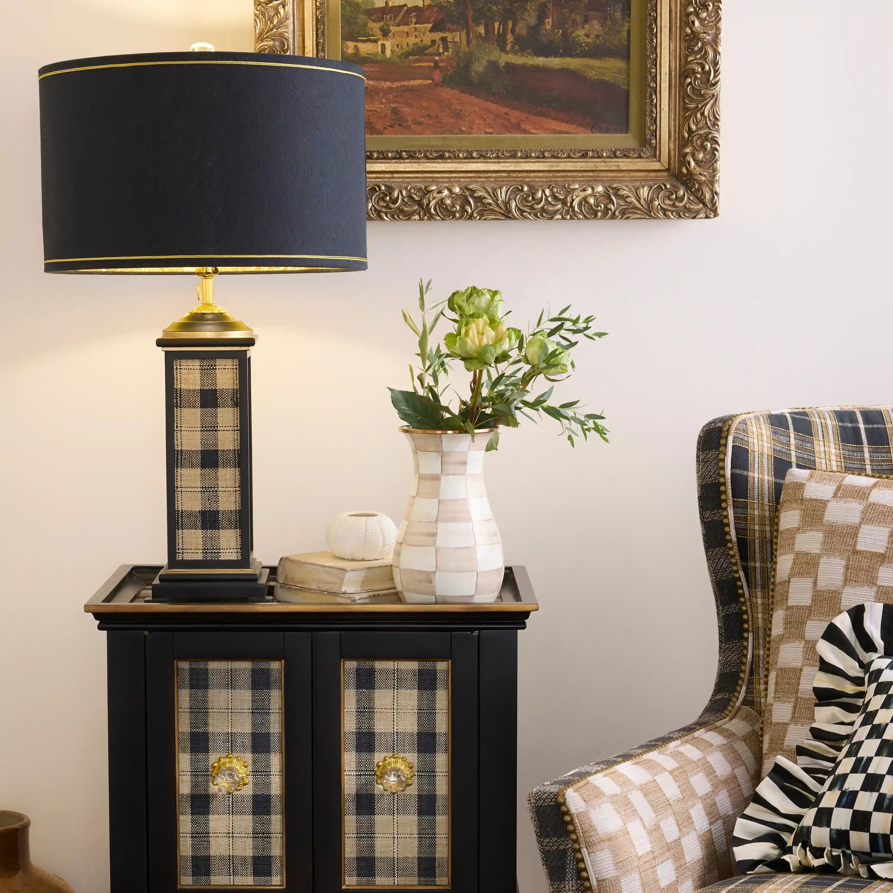 Wild Rose Brown Tall Vase