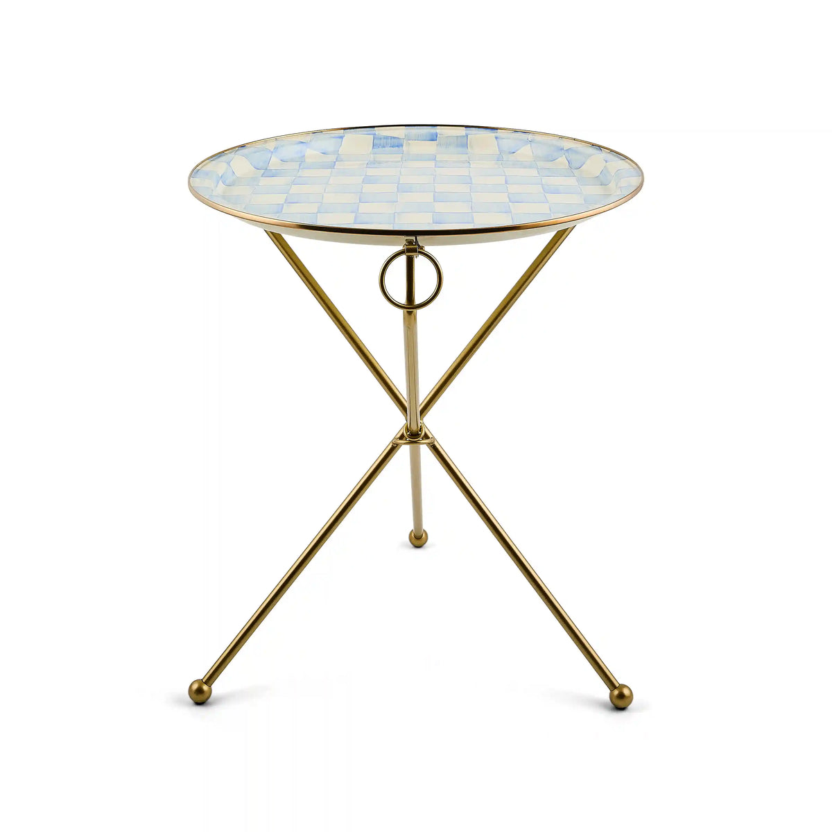 Rosy Check Enamel Tilt Accent Table