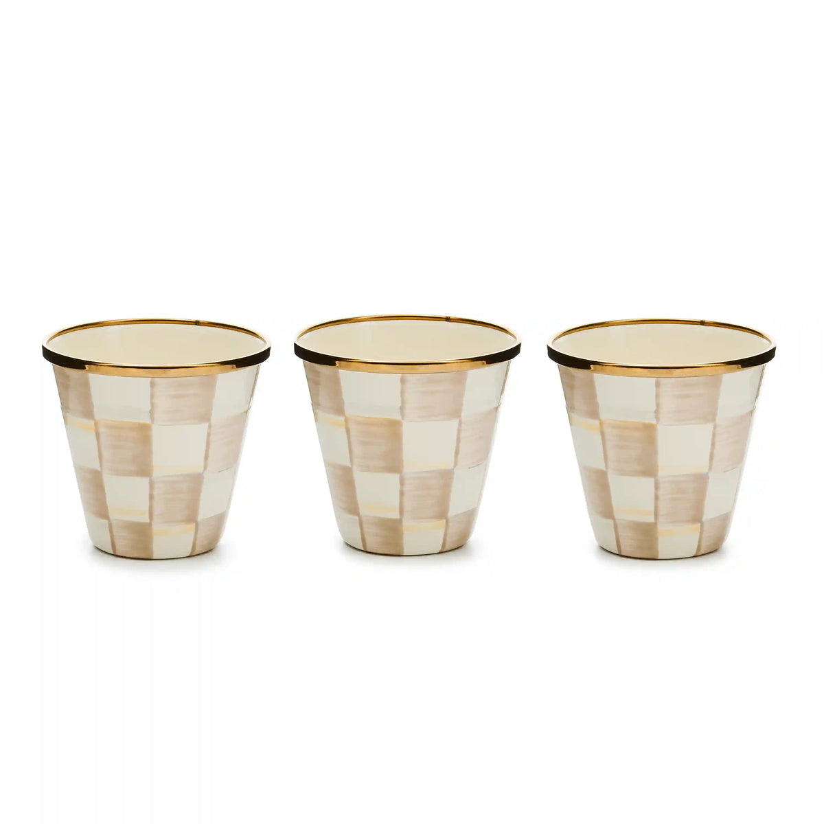 Rosy Check Herb Pots, Set of 3