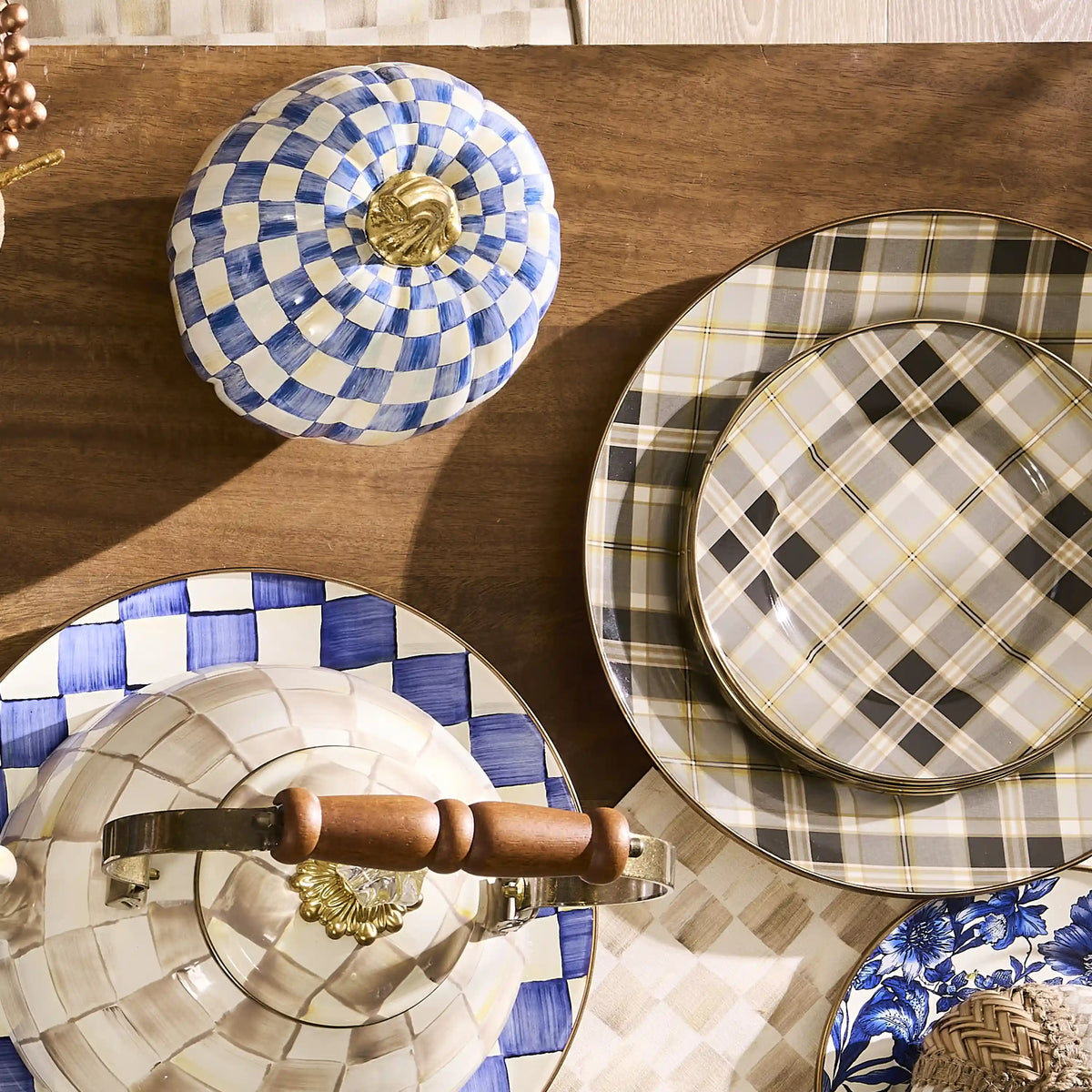 Tartan Mocha Serving Platter