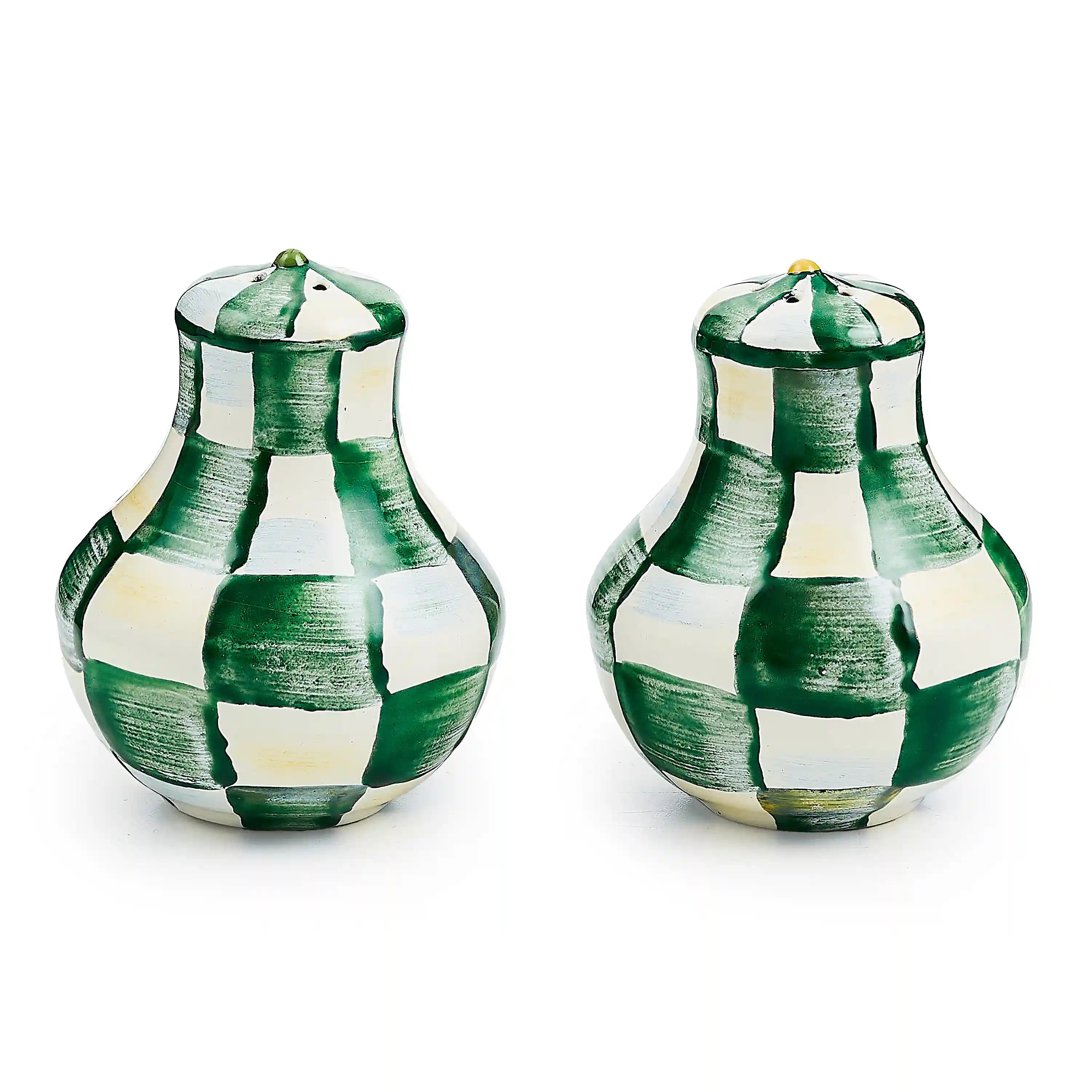 Sky Check Salt & Pepper Shakers