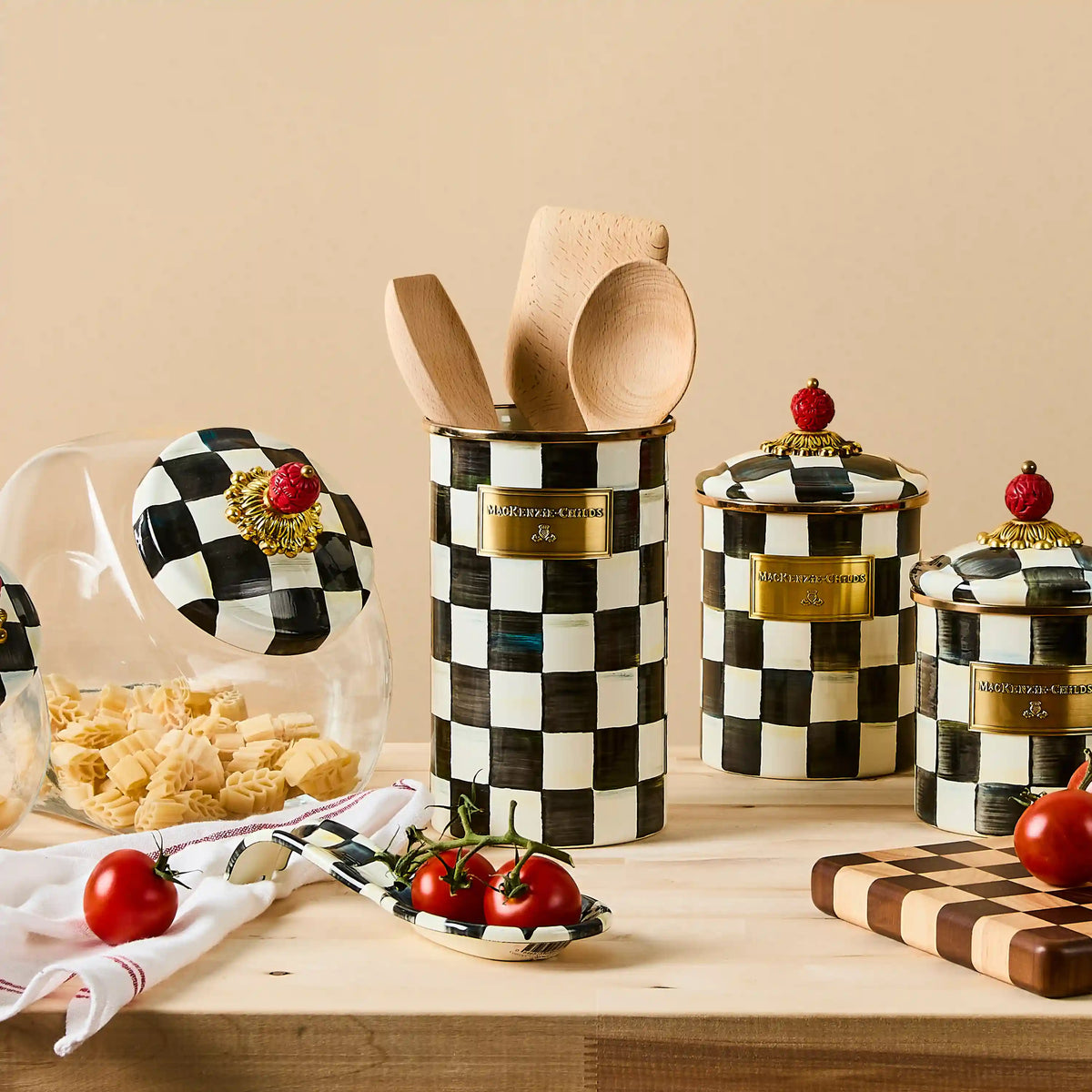 Sky Check Utensil Holder