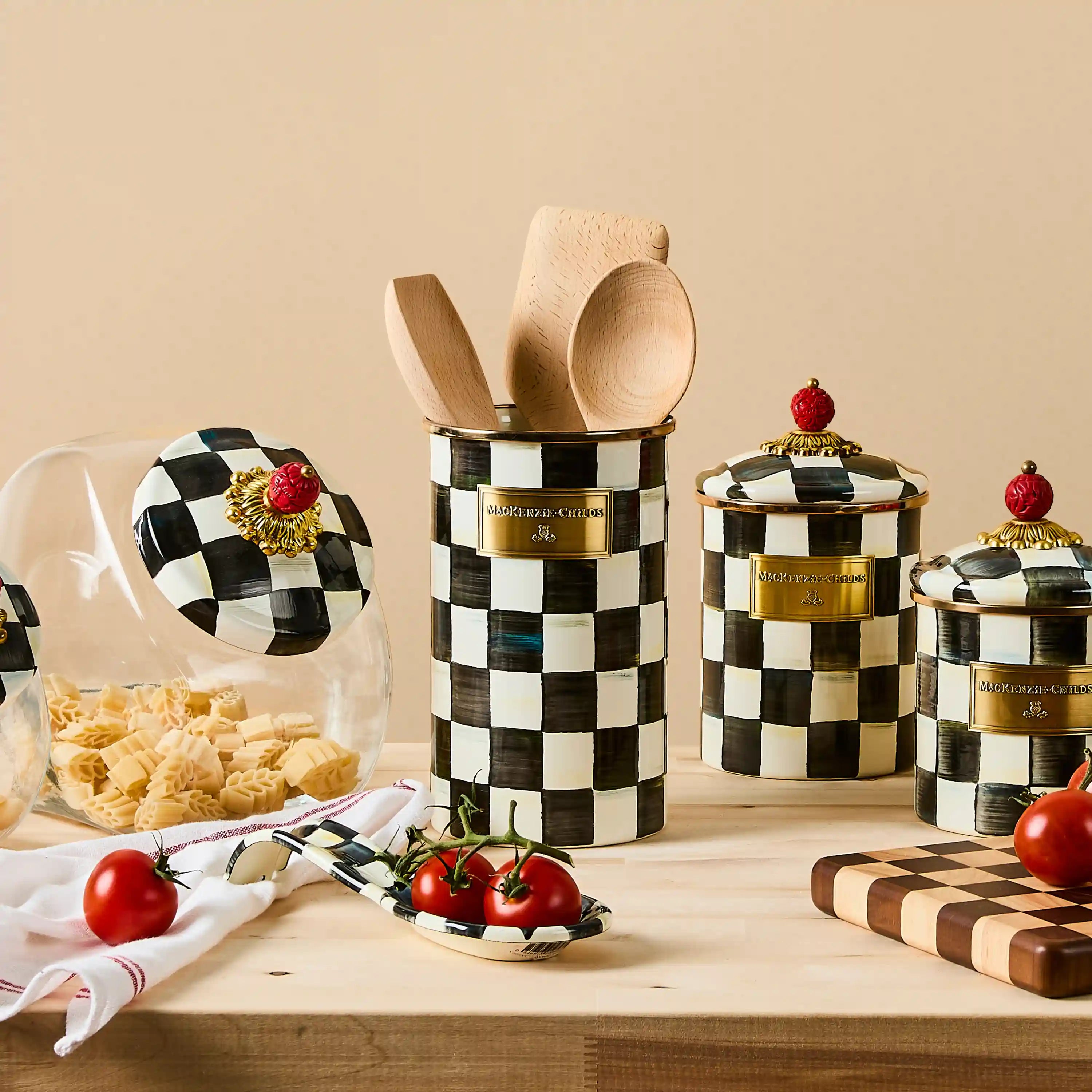 Rosy Check Utensil Holder