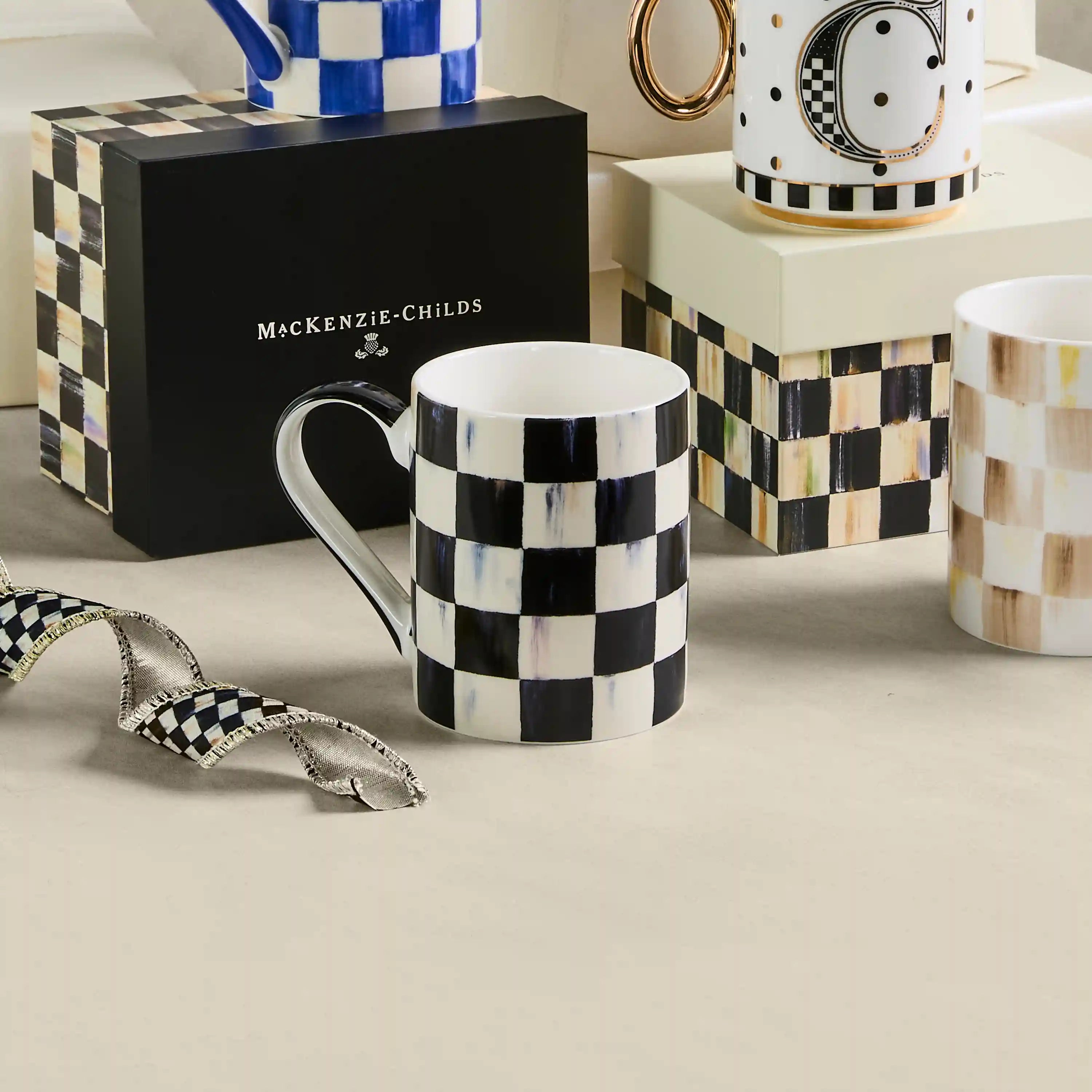 Sterling Check Porcelain Mug