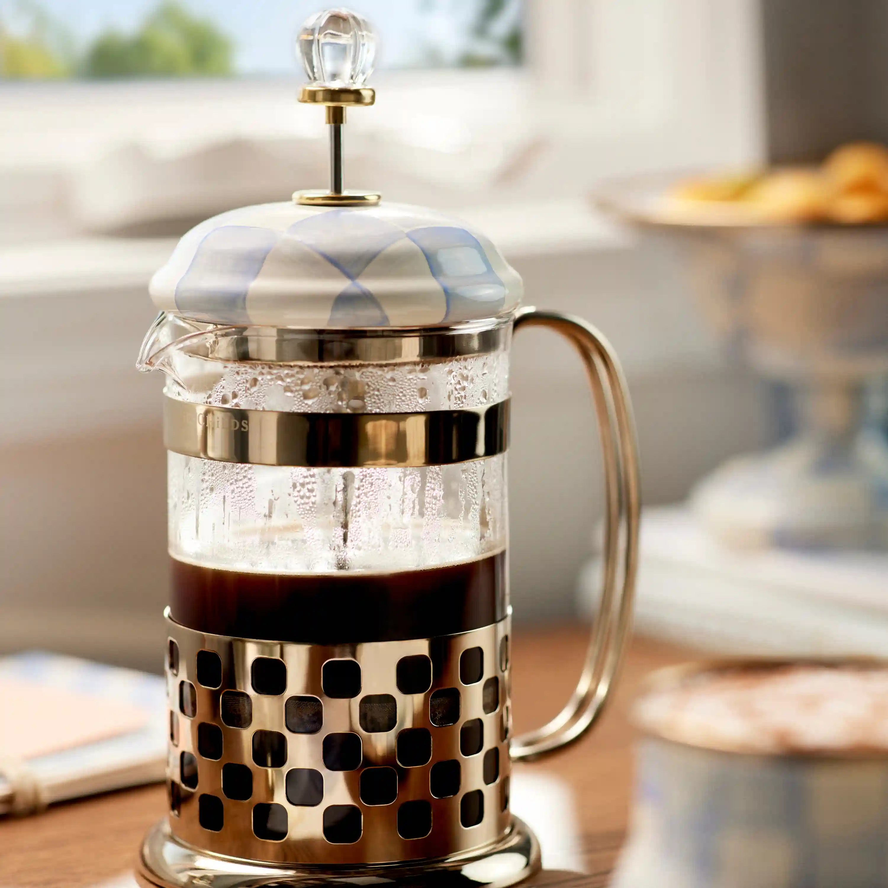Mocha Check French Press