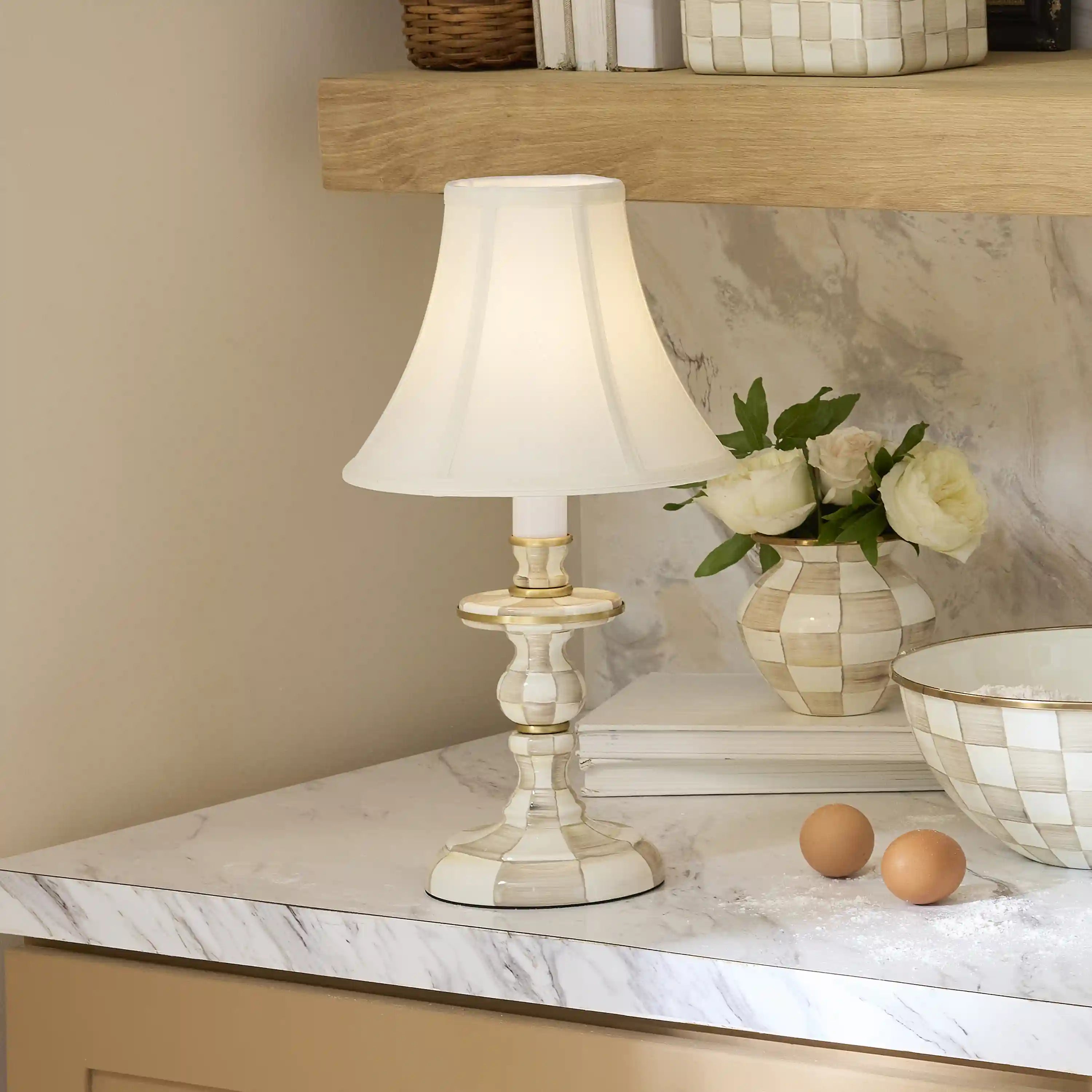 Courtly Check Candlestick Lamp