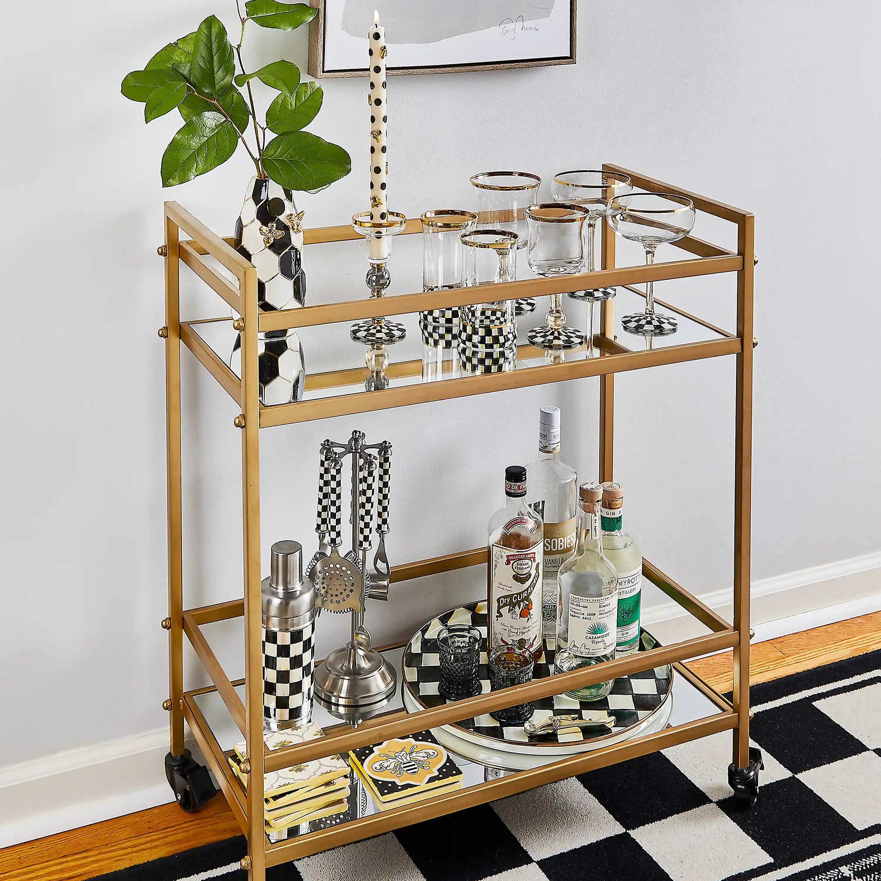Royal Check Round Tray