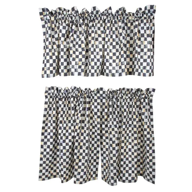 Courtly Check Cafe Curtains, Set of 2