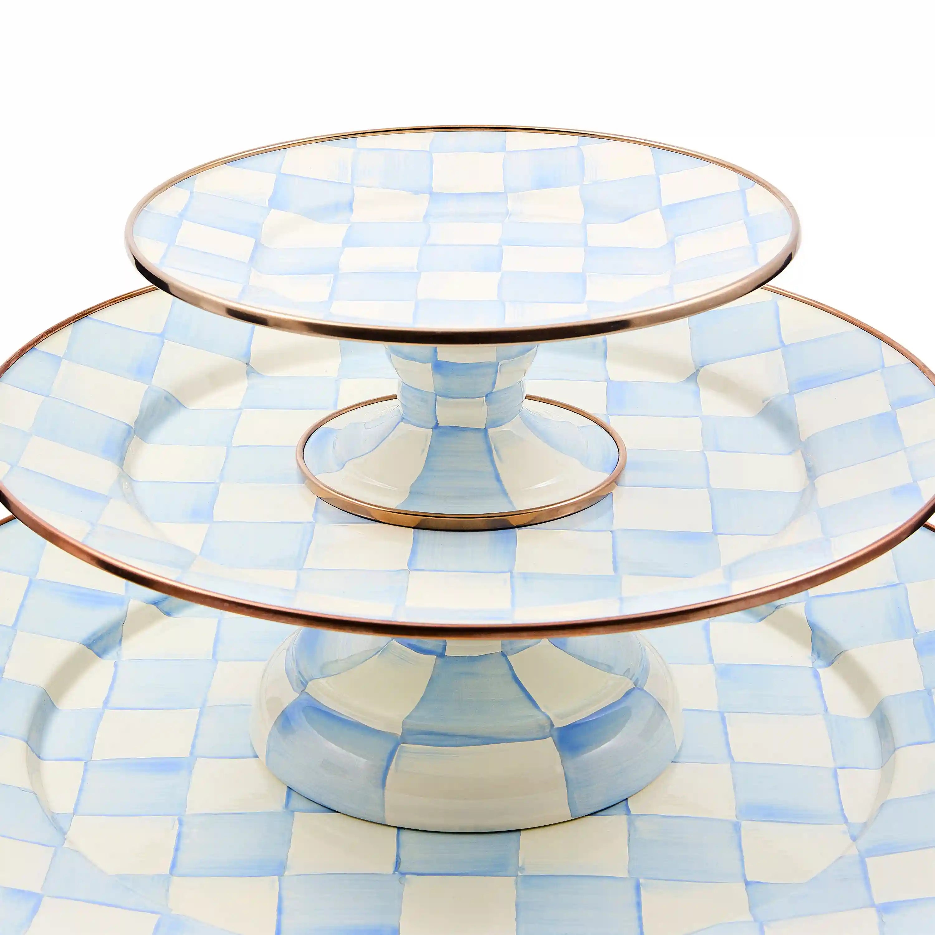 Courtly Check Large Pedestal Platter
