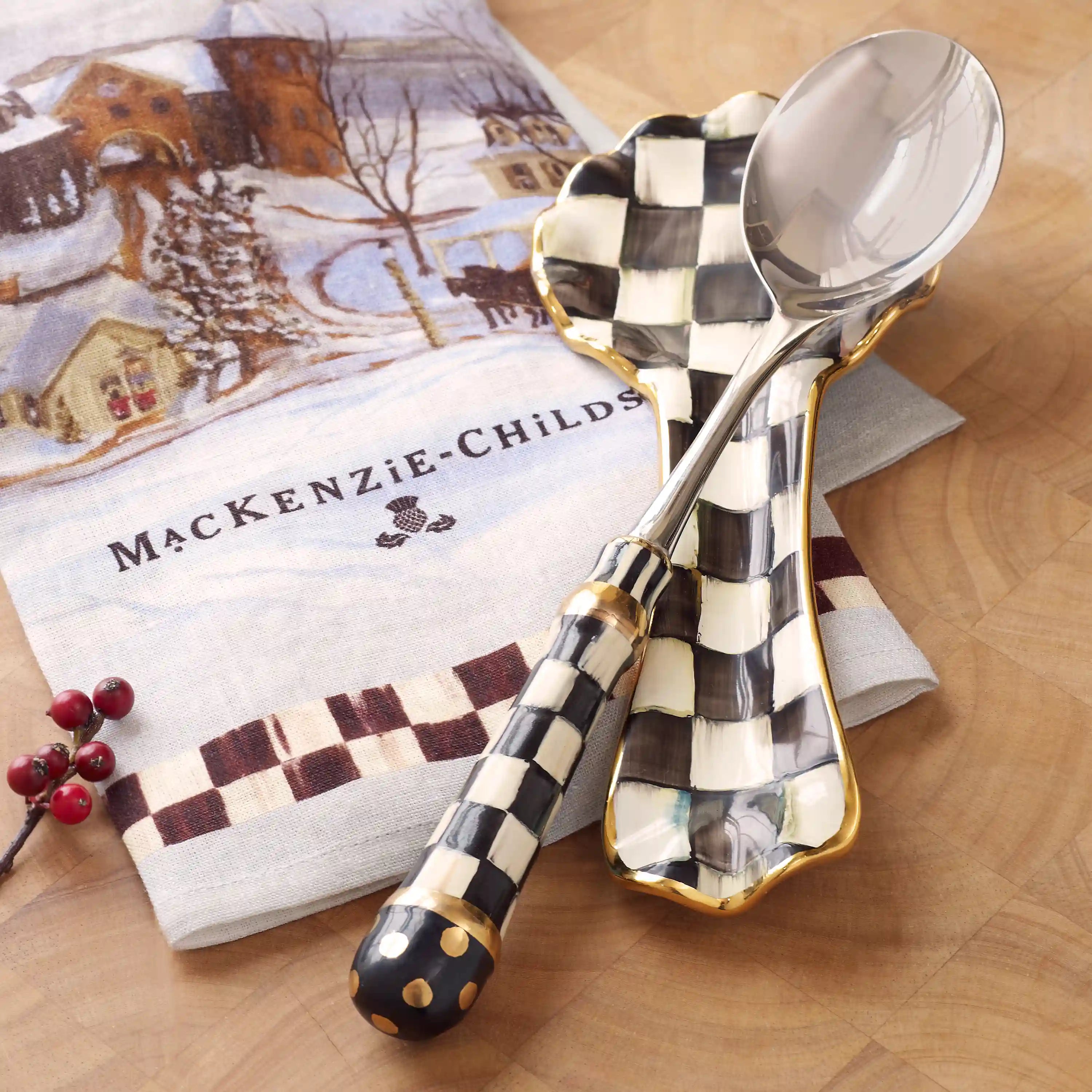 Courtly Check Ceramic Spoon Rest