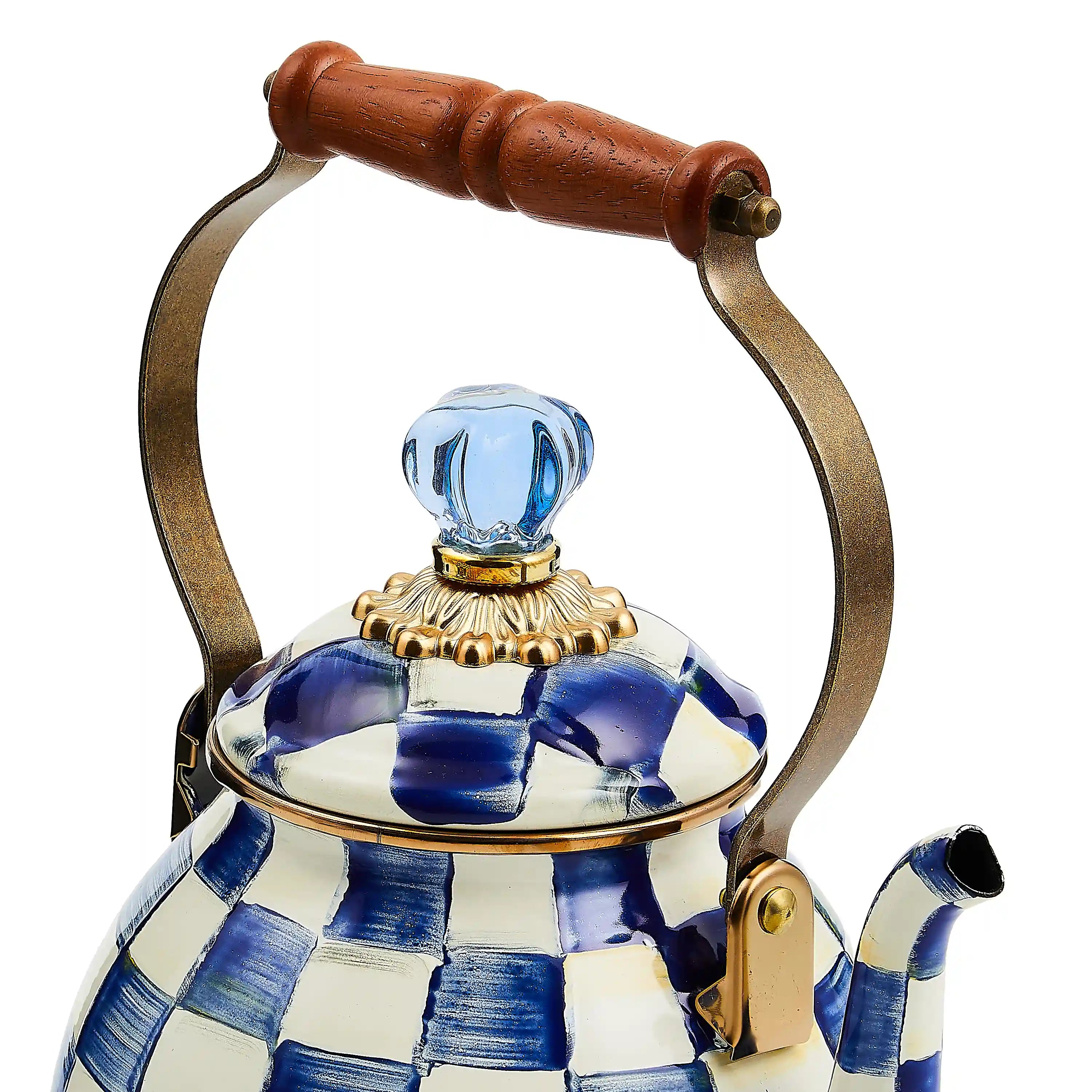 Emerald Check 3 Quart Tea Kettle