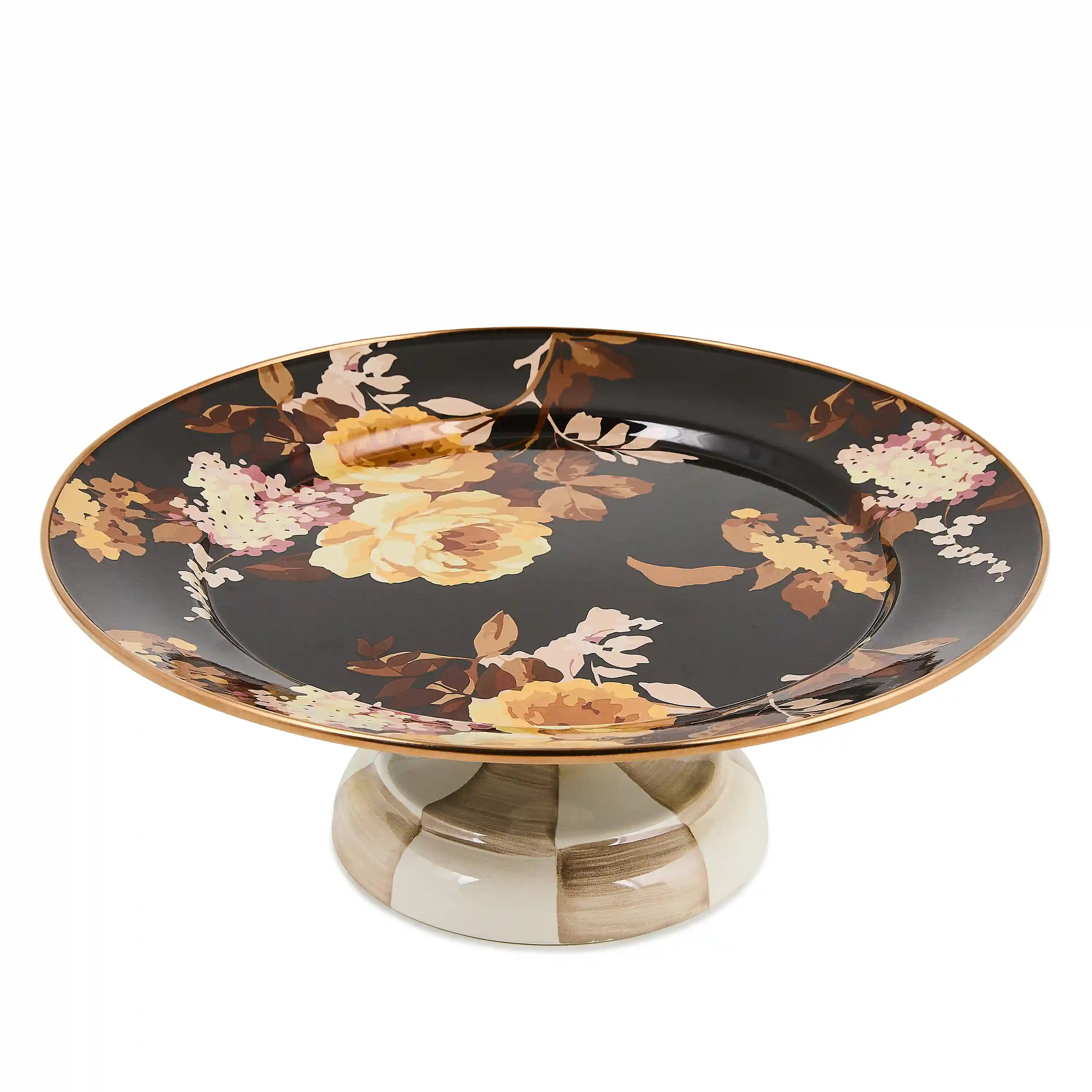 White Flower Market Mini Pedestal Platter