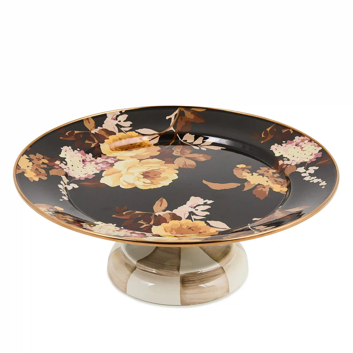 Wild Rose Slate Mini Pedestal Platter