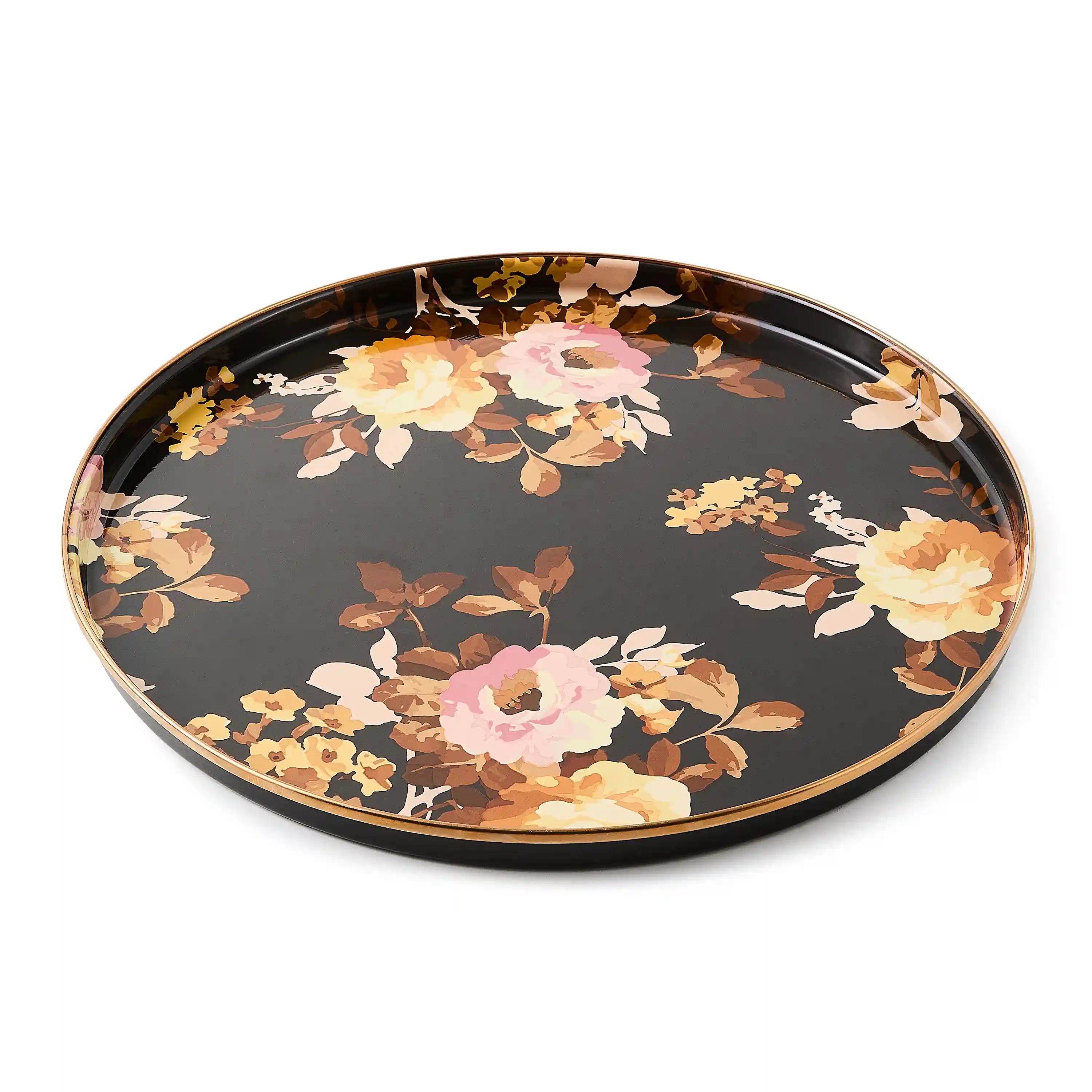 Wild Rose Mauve Round Tray