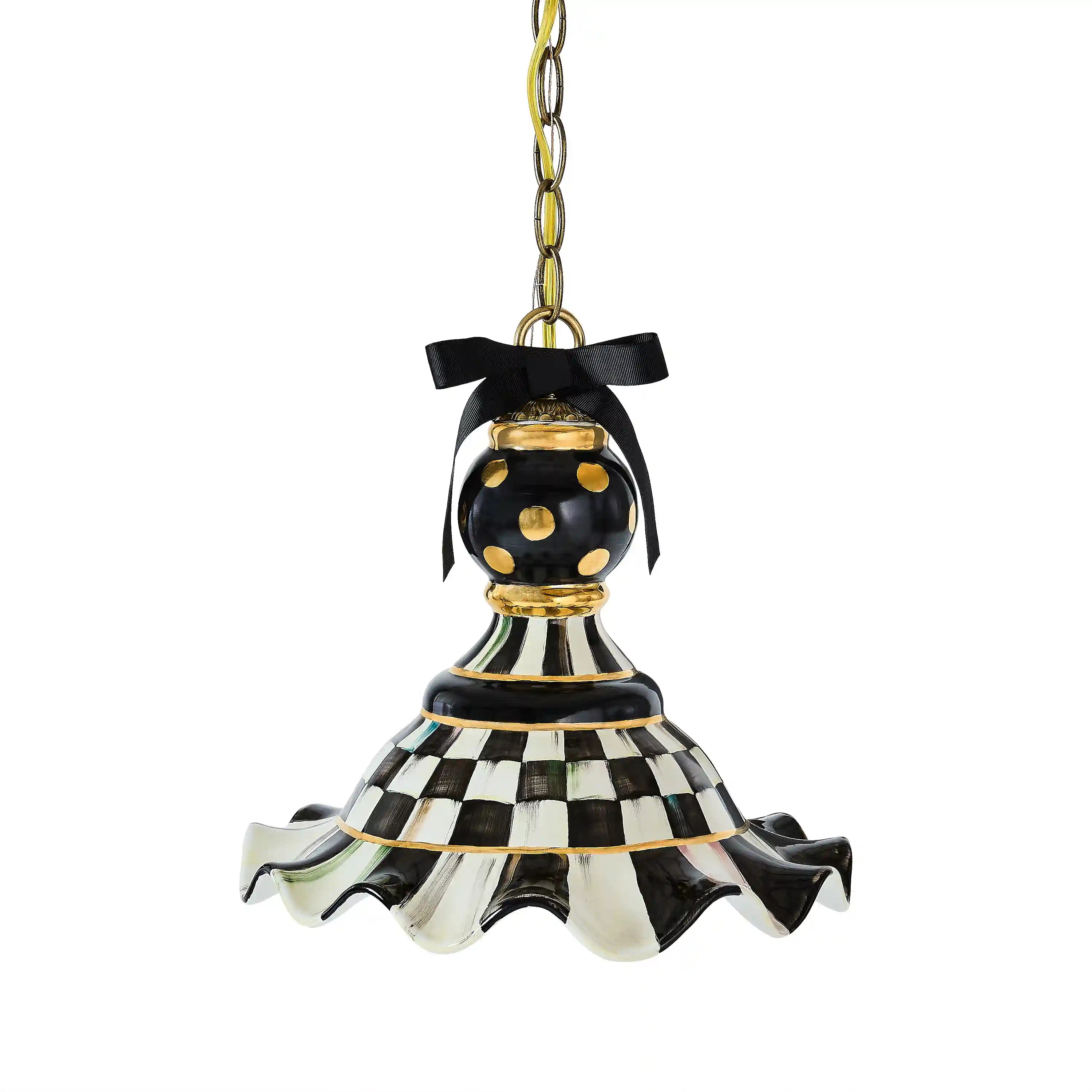 Courtly Check Medium Ceramic Pendant Lamp
