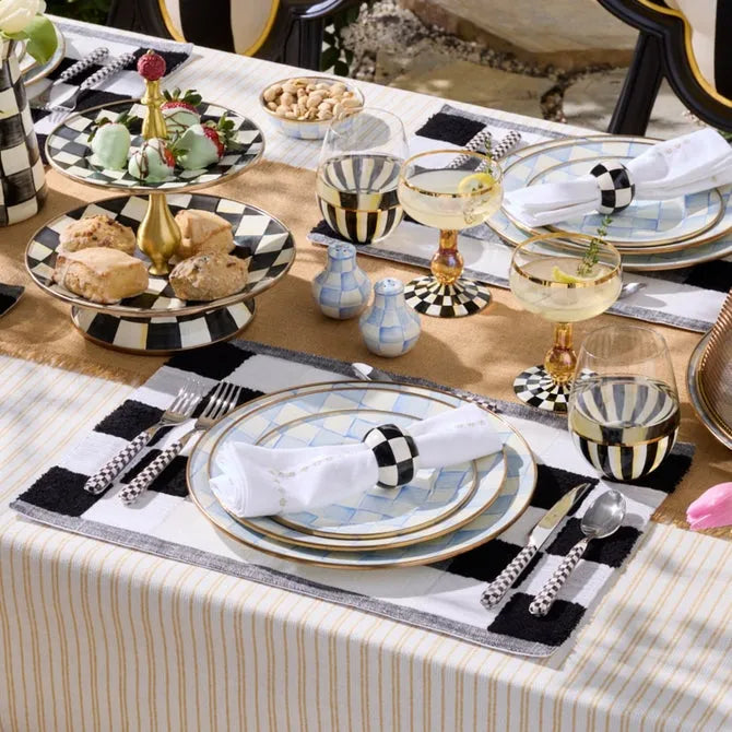 Sky Check Dinner Plate