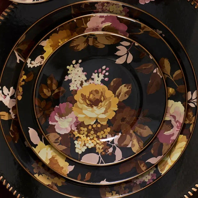 Wild Rose Brown Salad Plate