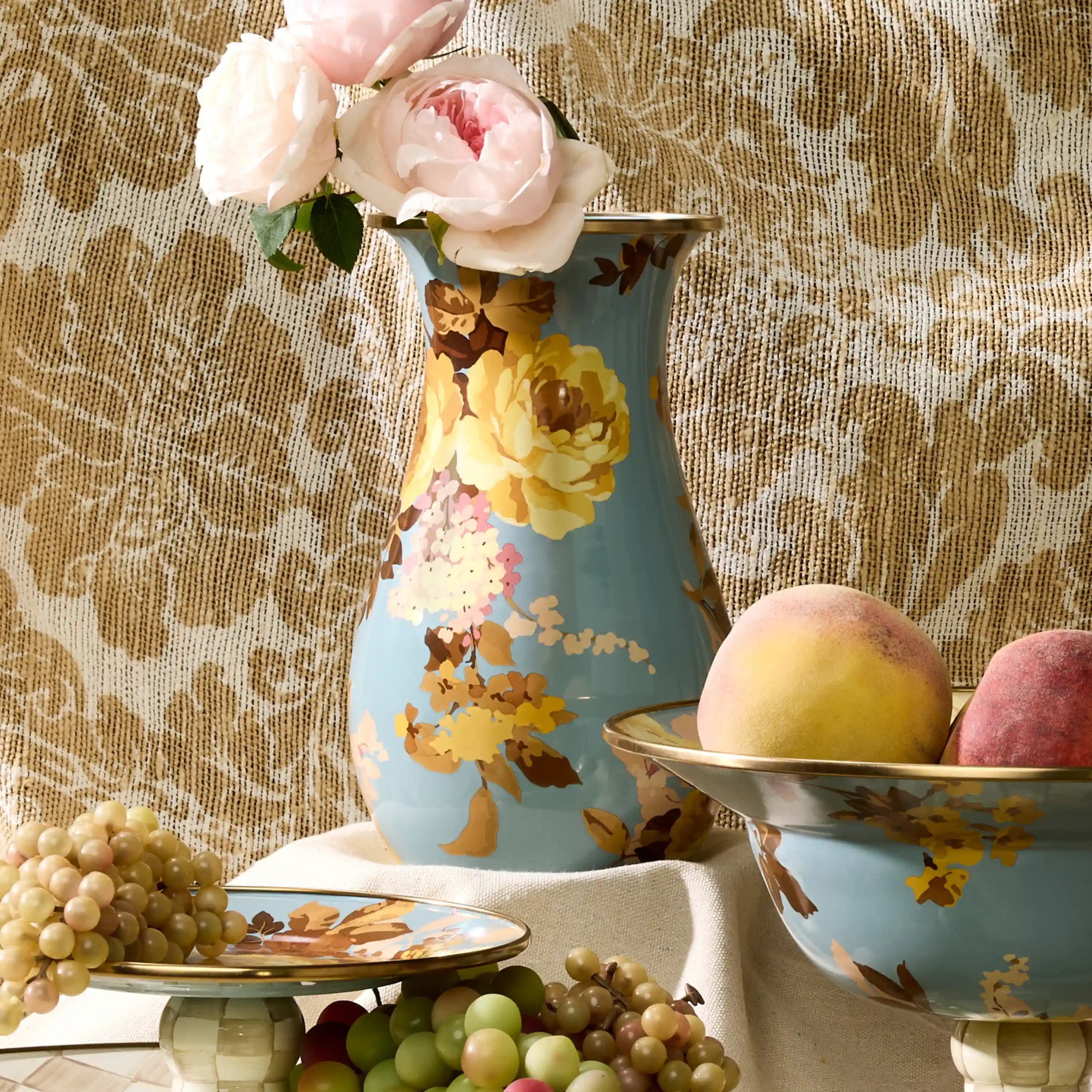 Wild Rose Brown Tall Vase