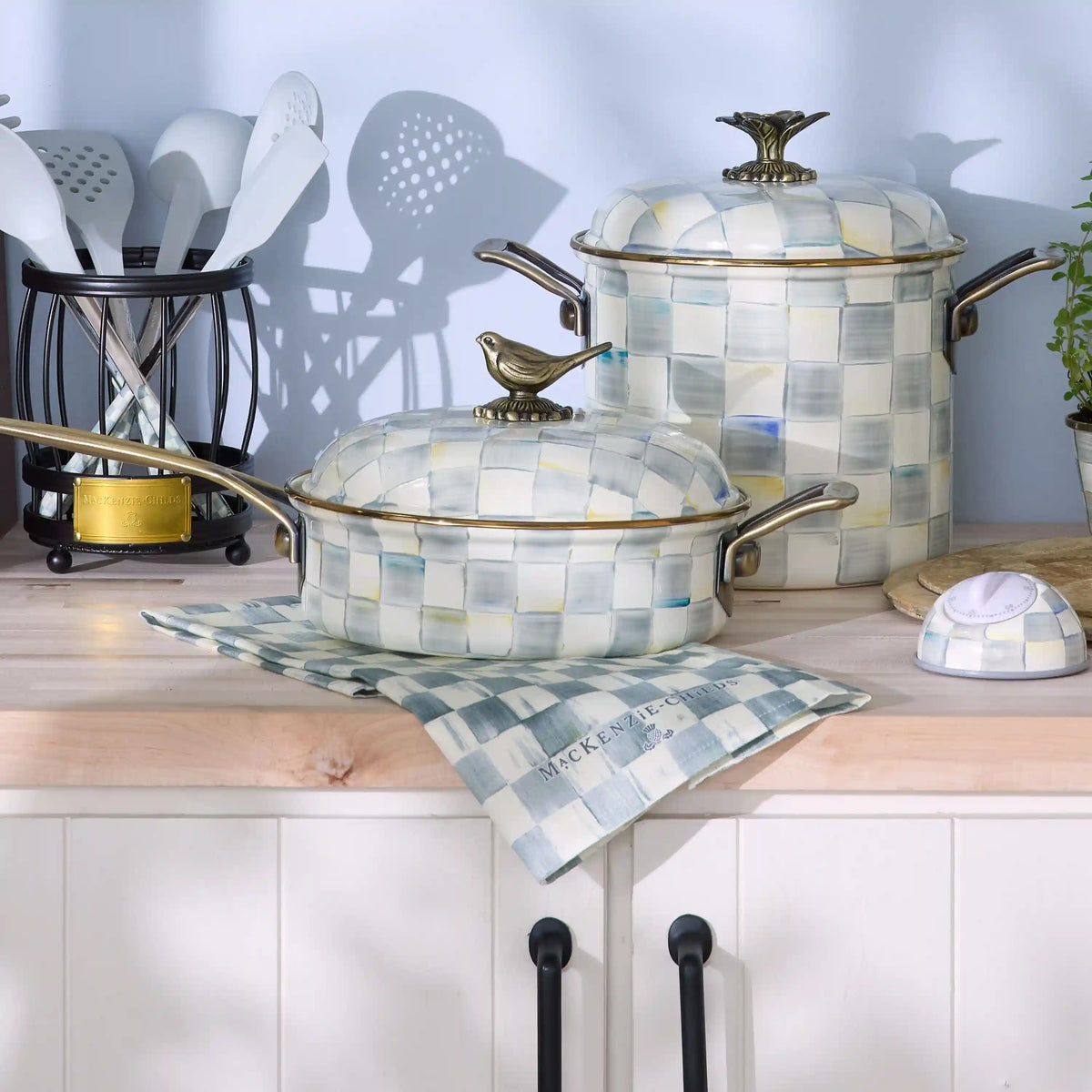 Rosy Check Dish Towel