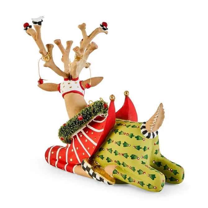 Patience Brewster Dash Away Sitting Prancer Reindeer Figure