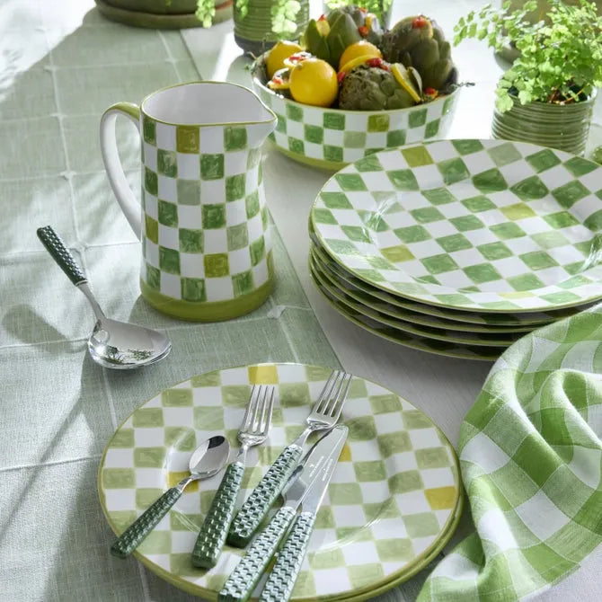 Green Check Pitcher