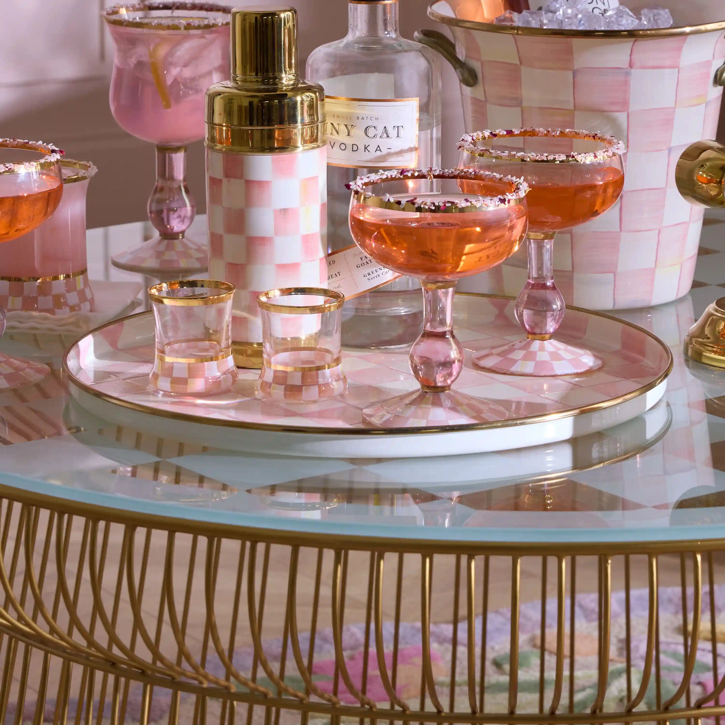 Courtly Check Round Tray