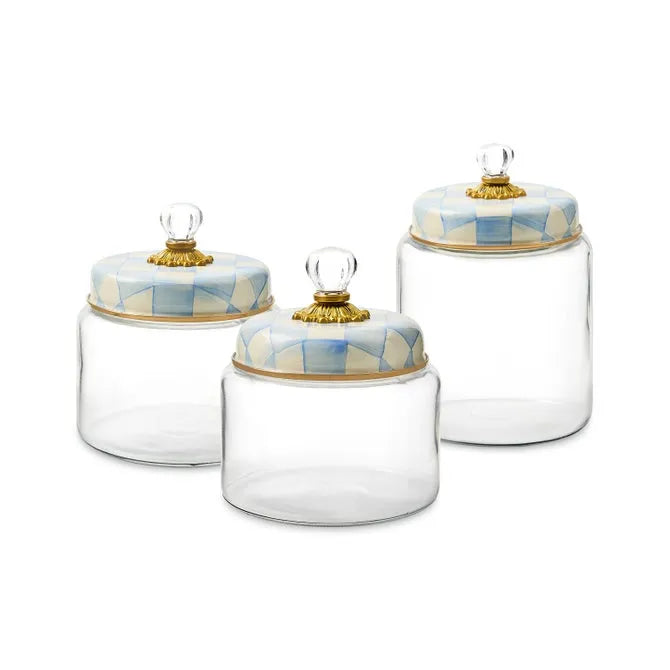 Sky Check Medium Kitchen Canister