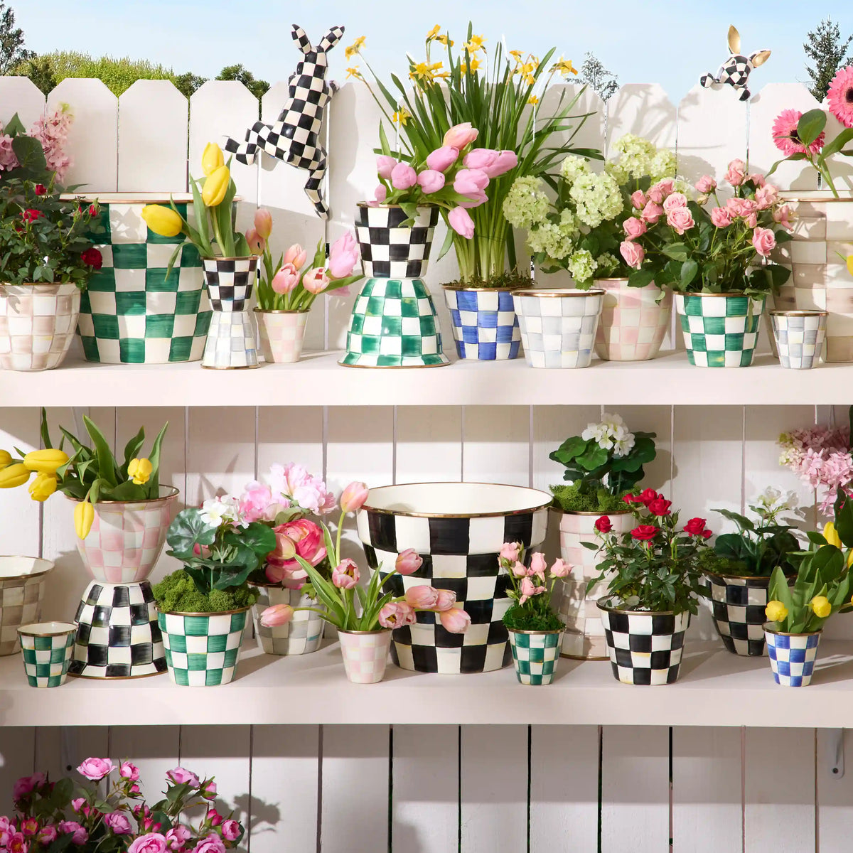 Emerald Check Small Garden Pot