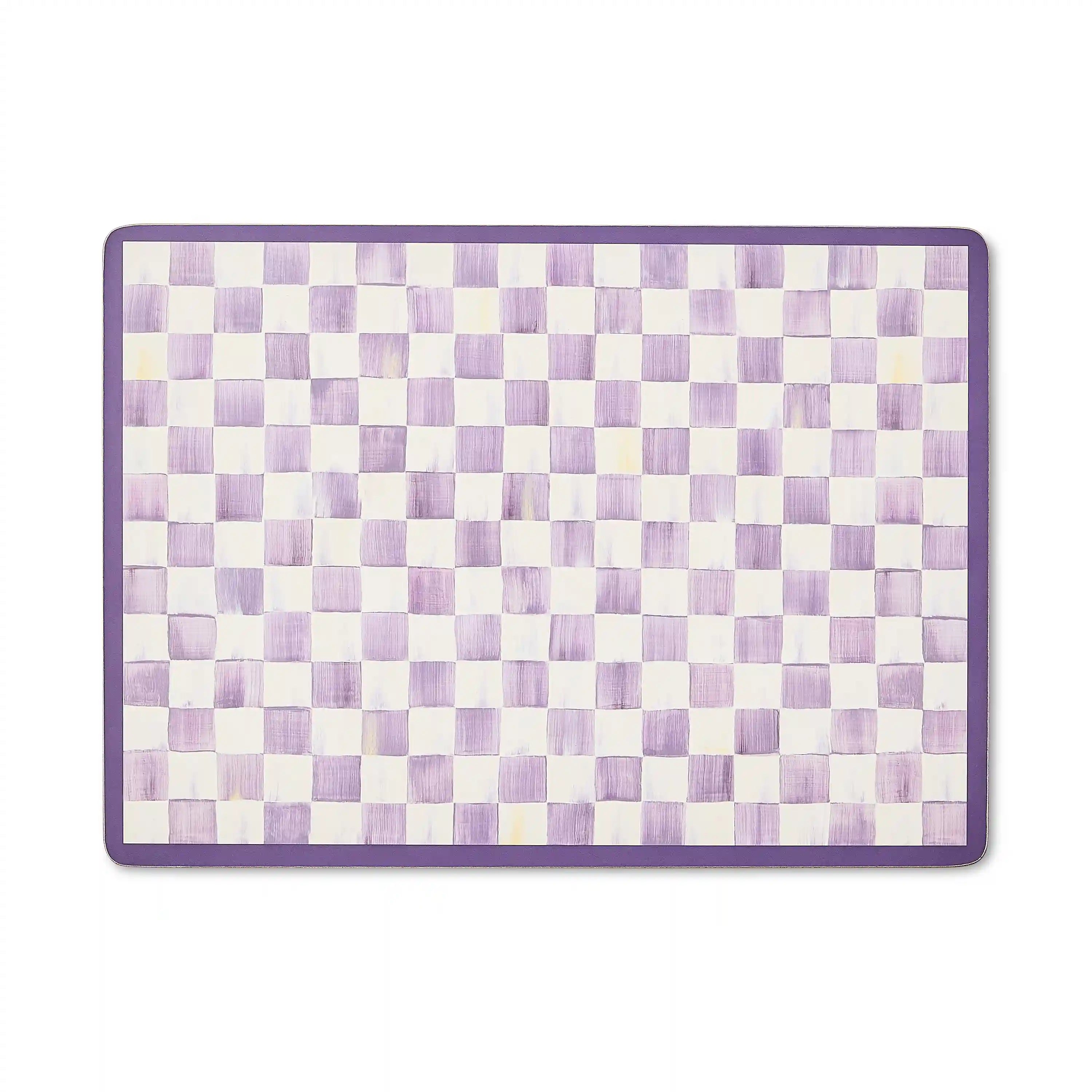 Tartan Violet Cork Back Placemats, Set of 4