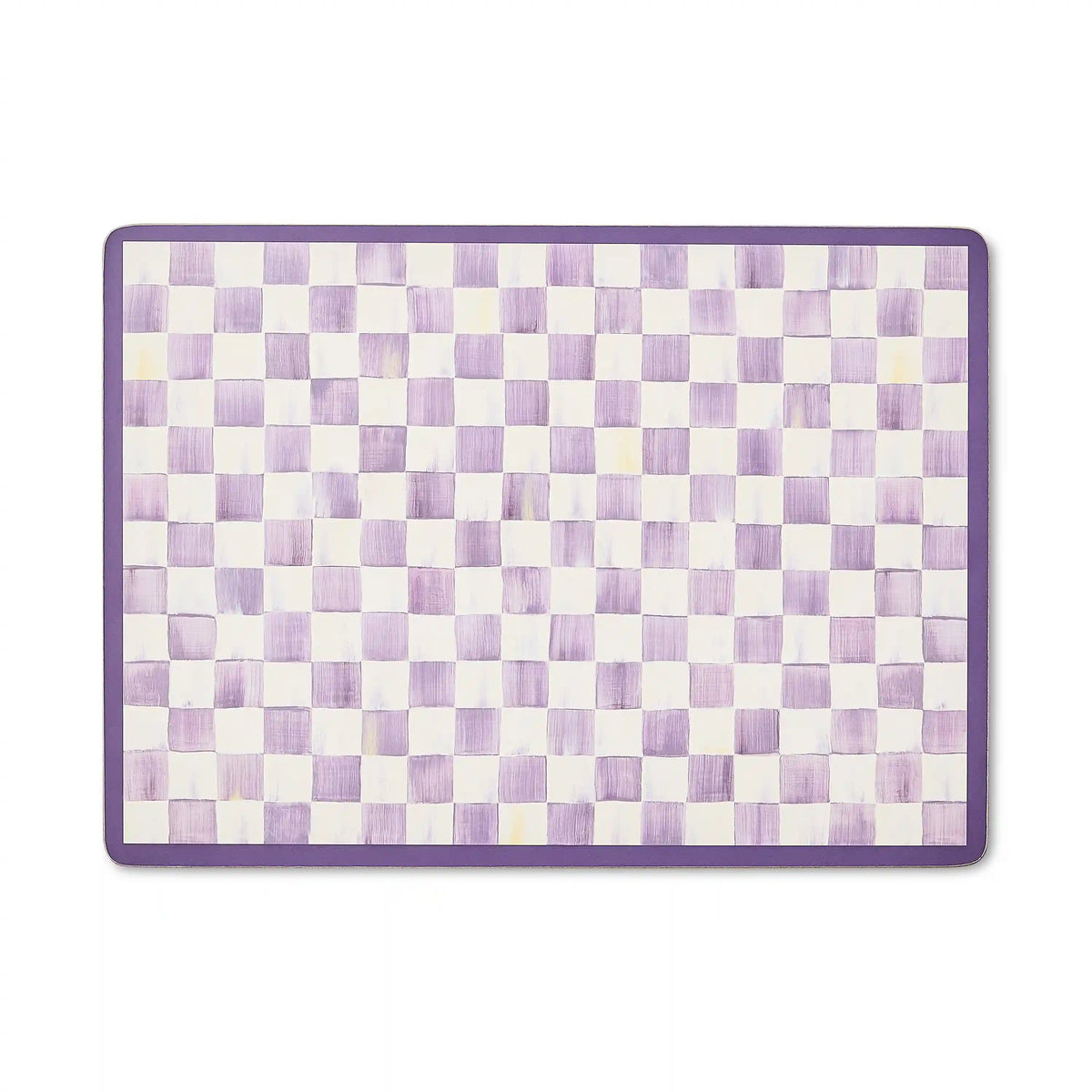 Rosy Check Cork Back Placemats, Set of 4