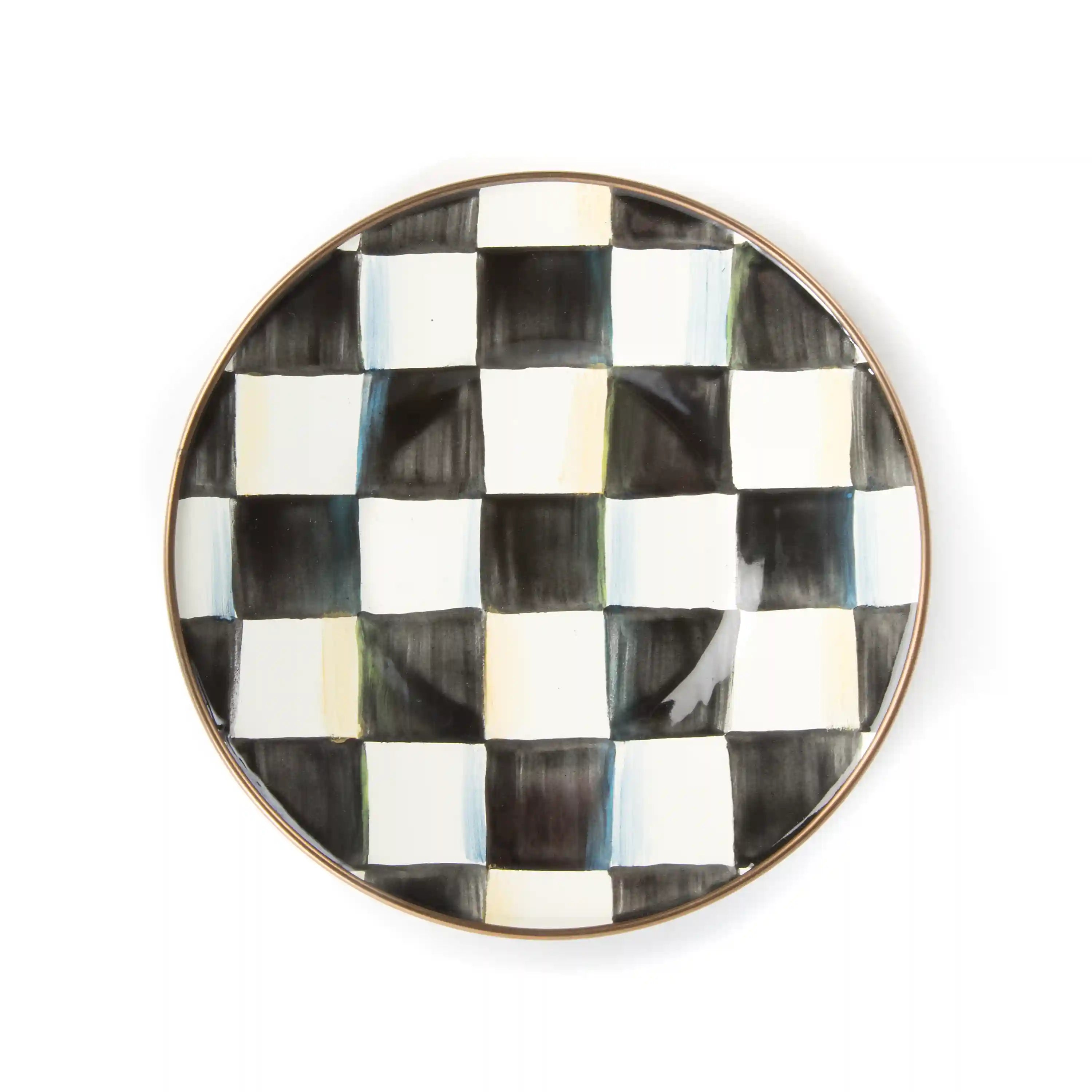 Violet Check Saucer