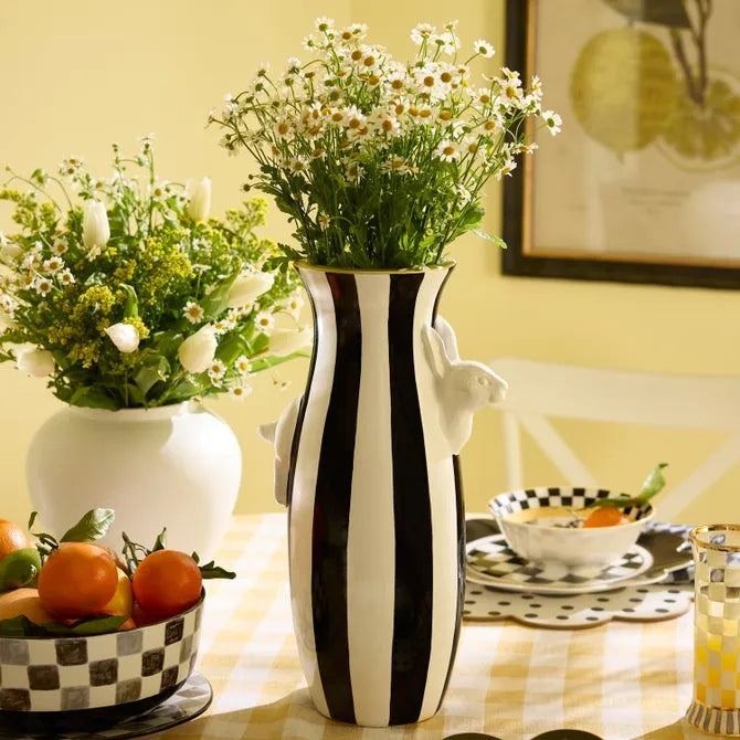 Courtly Rabbit Vase