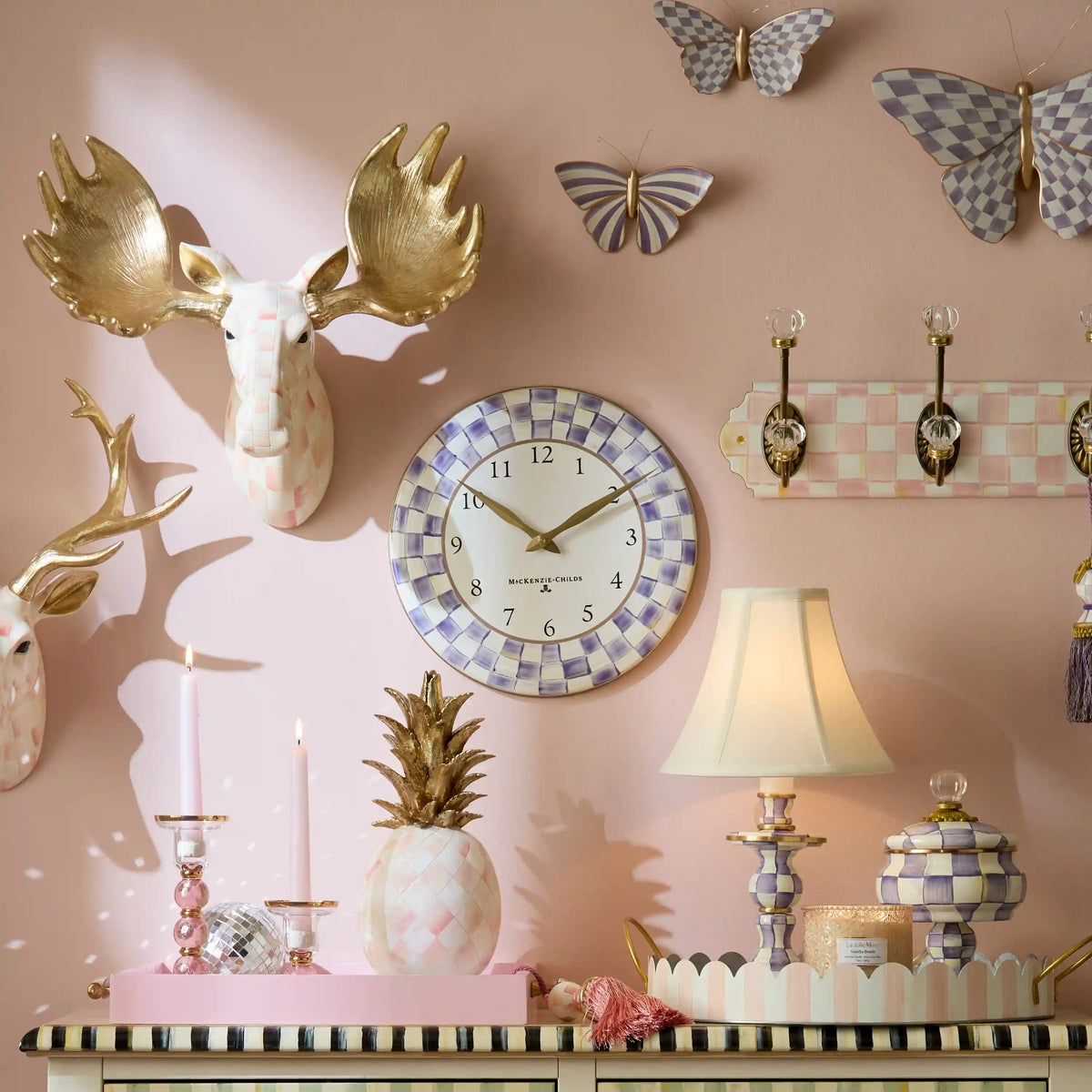 Royal Check Wall Clock
