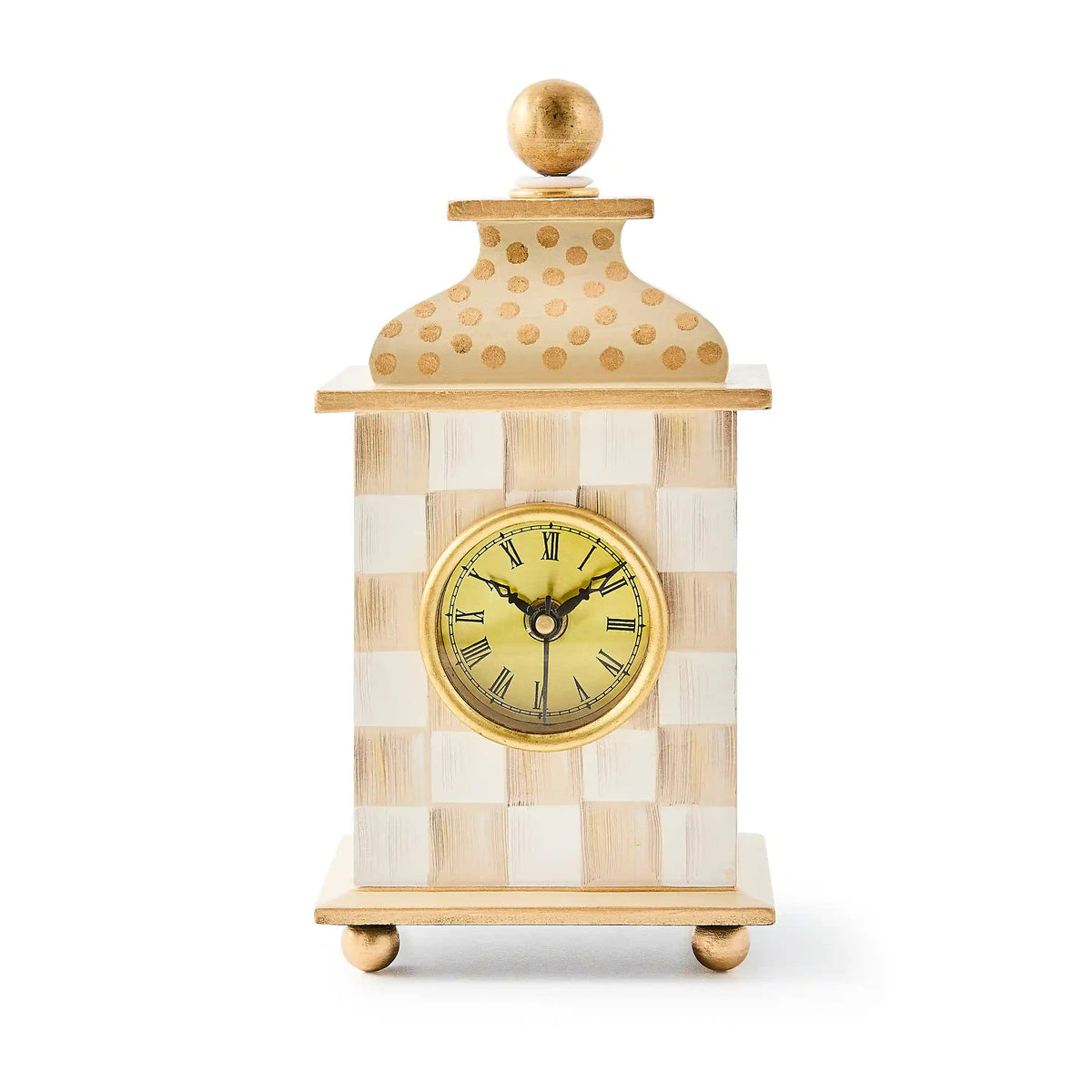 Sterling Check Desk Clock