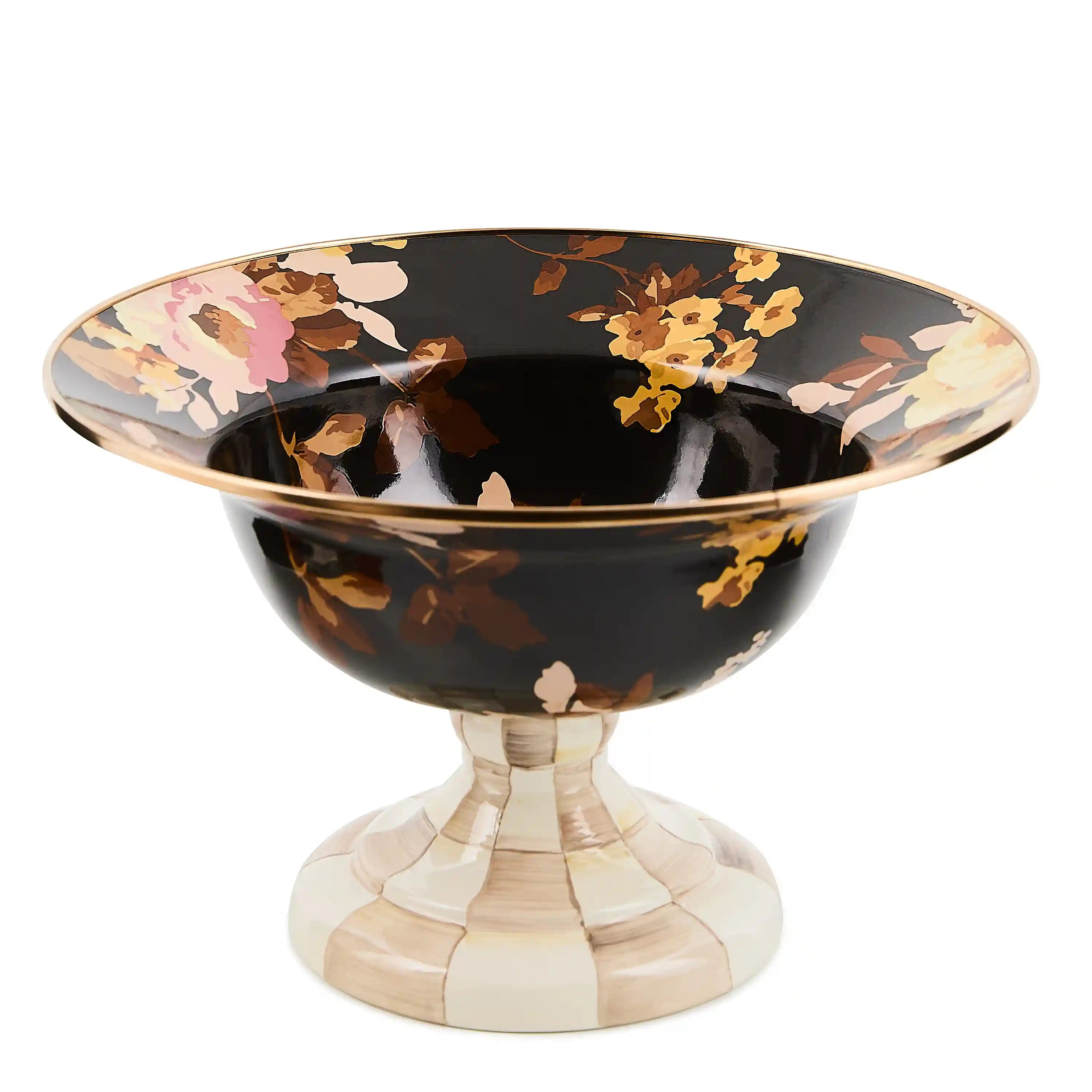 Wild Rose Brown Large Compote