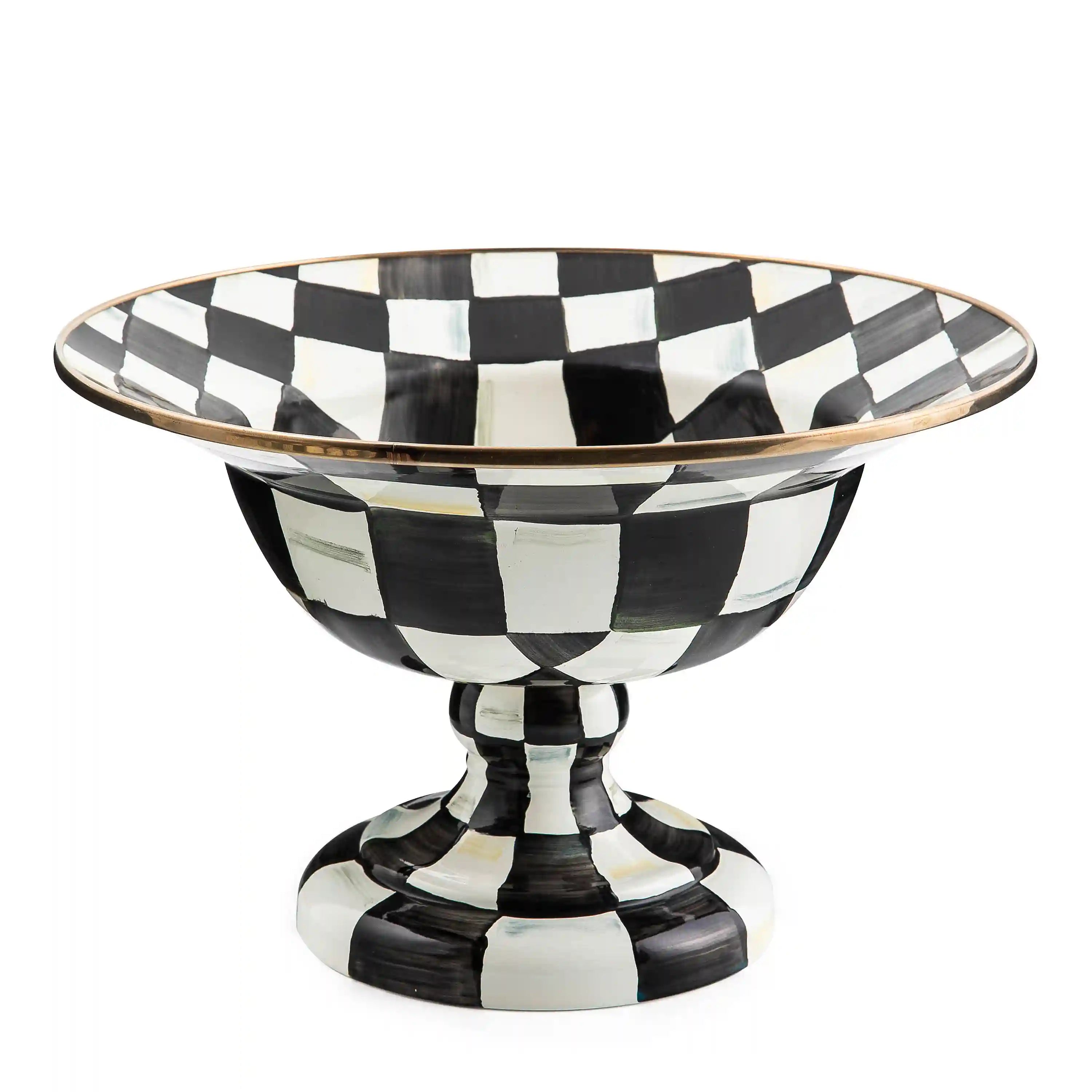 Violet Check Large Compote