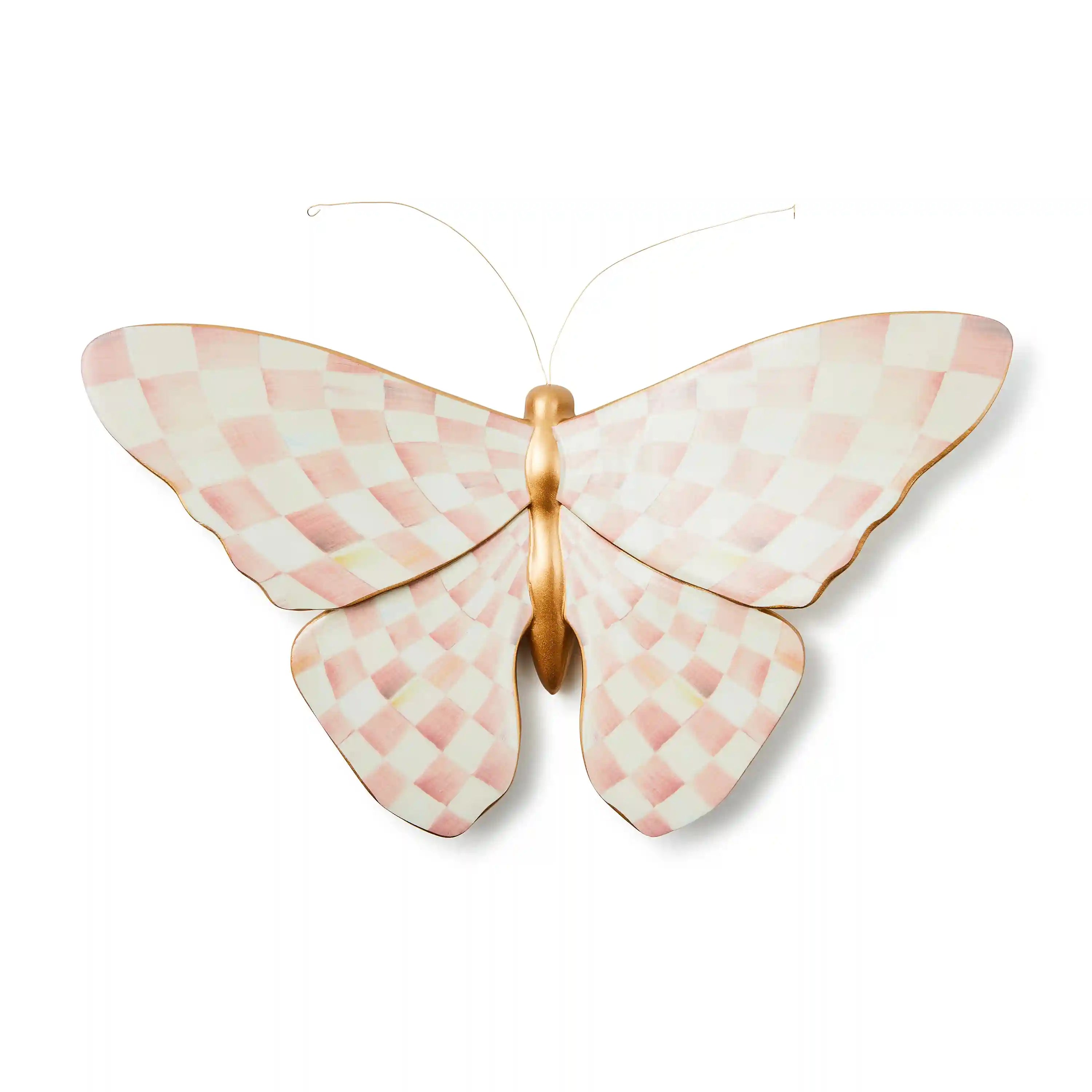 Courtly Check Butterfly Wall Decor