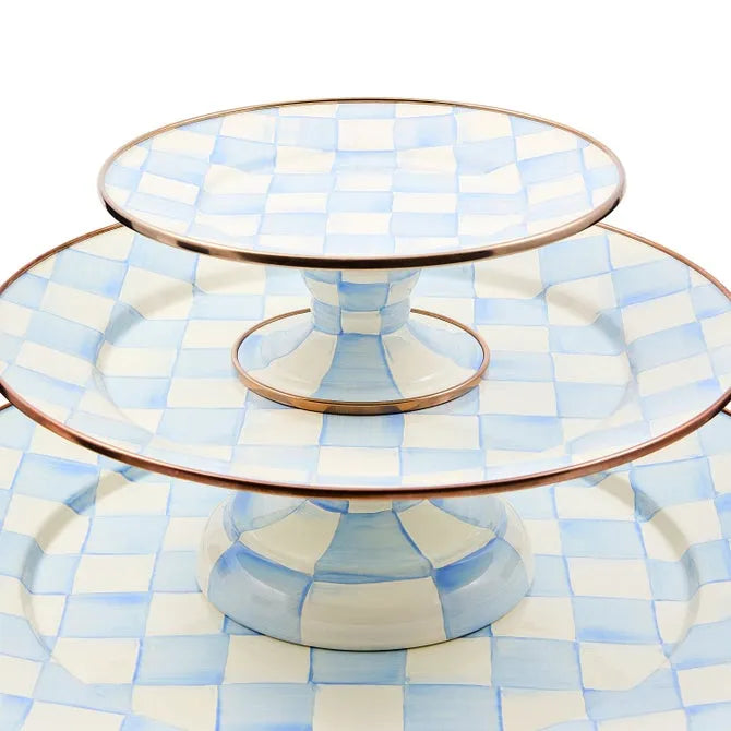 Sky Check Small Pedestal Platter