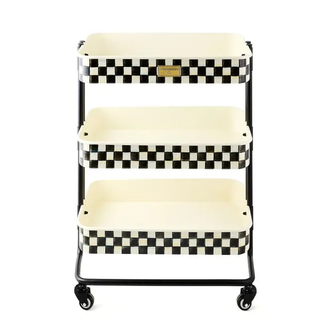 Courtly Check 3-Tier Kitchen Cart
