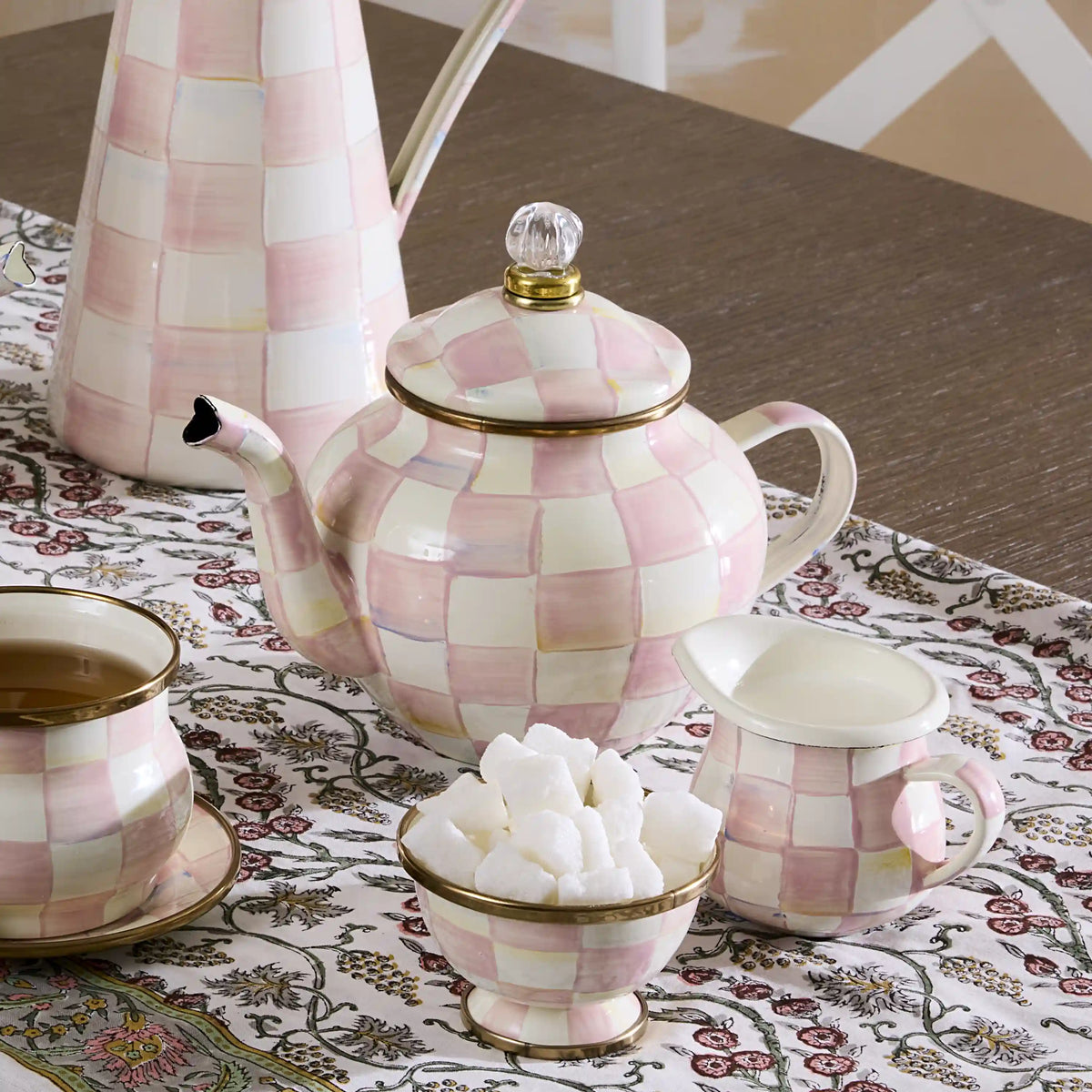 Sky Check 4 Cup Teapot