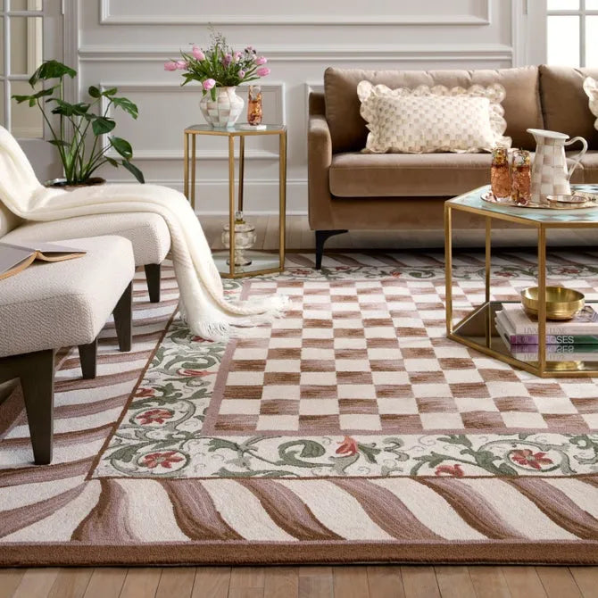 Mocha Check 8' x 10' Rug