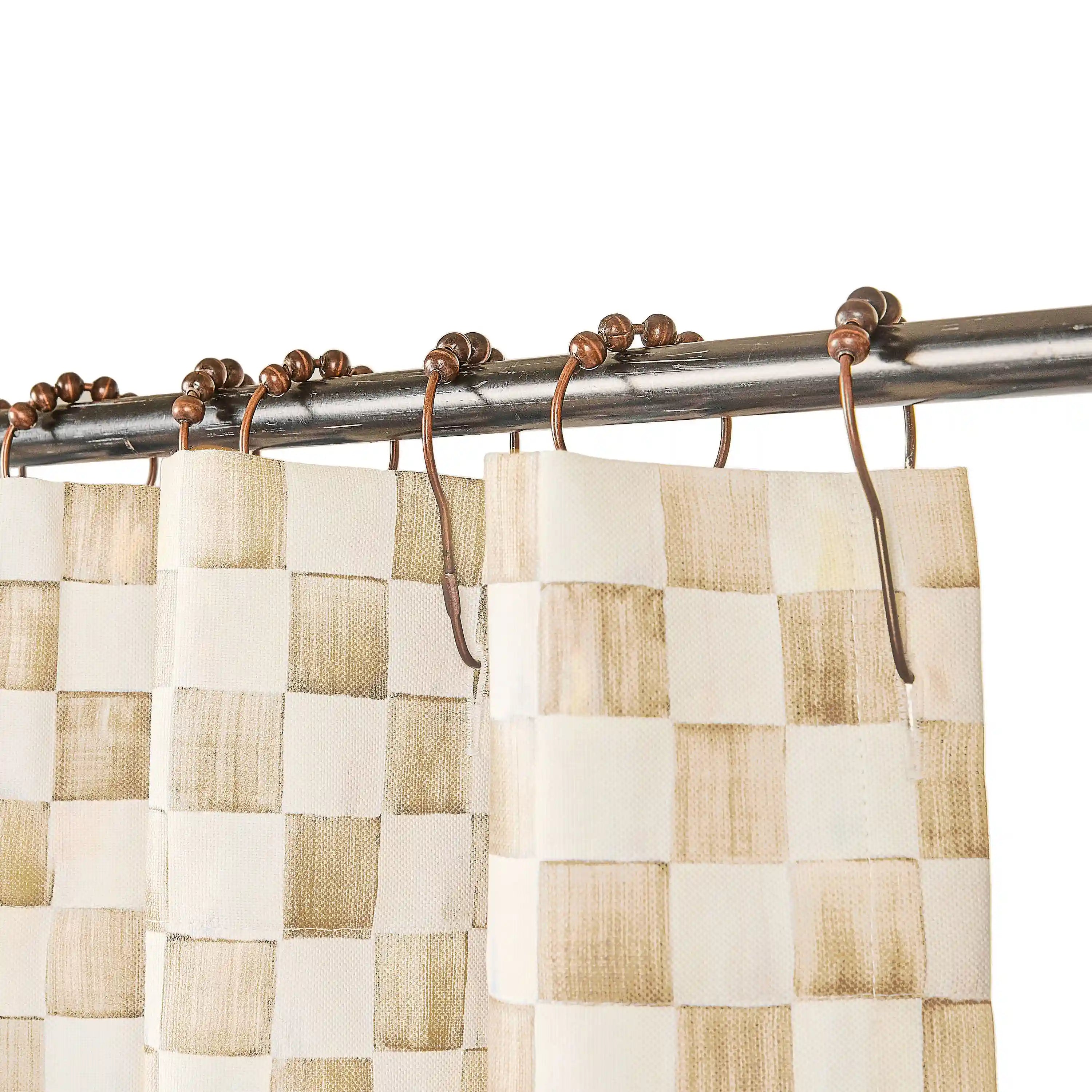 Violet Check Shower Curtain