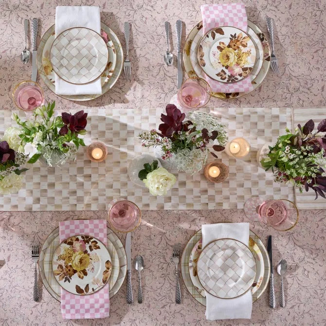 Wild Rose White Dinner Plate
