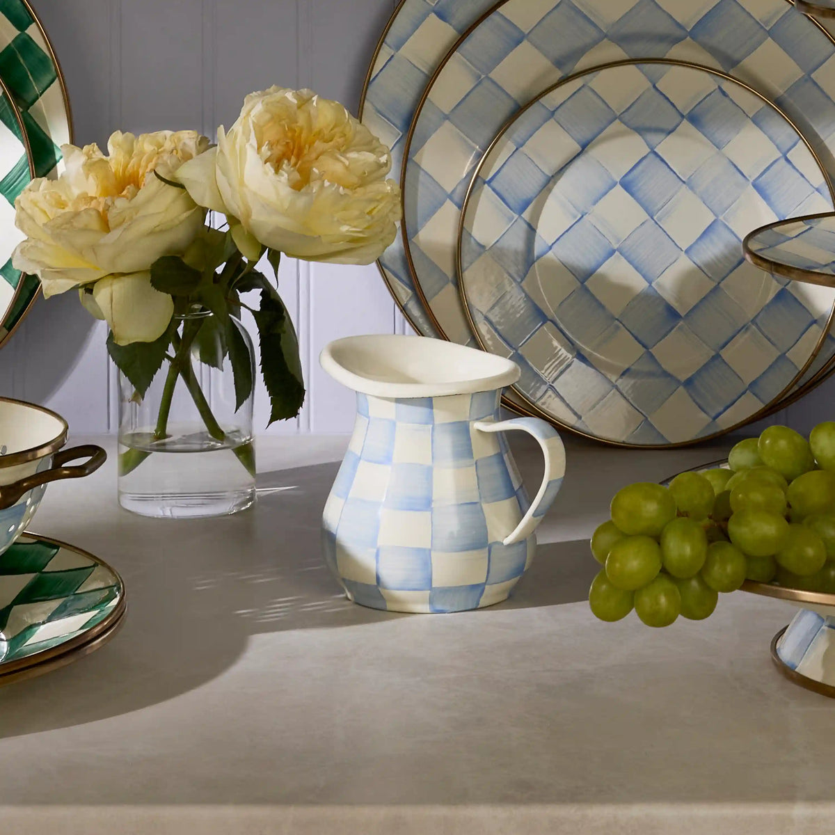 Emerald Check Creamer