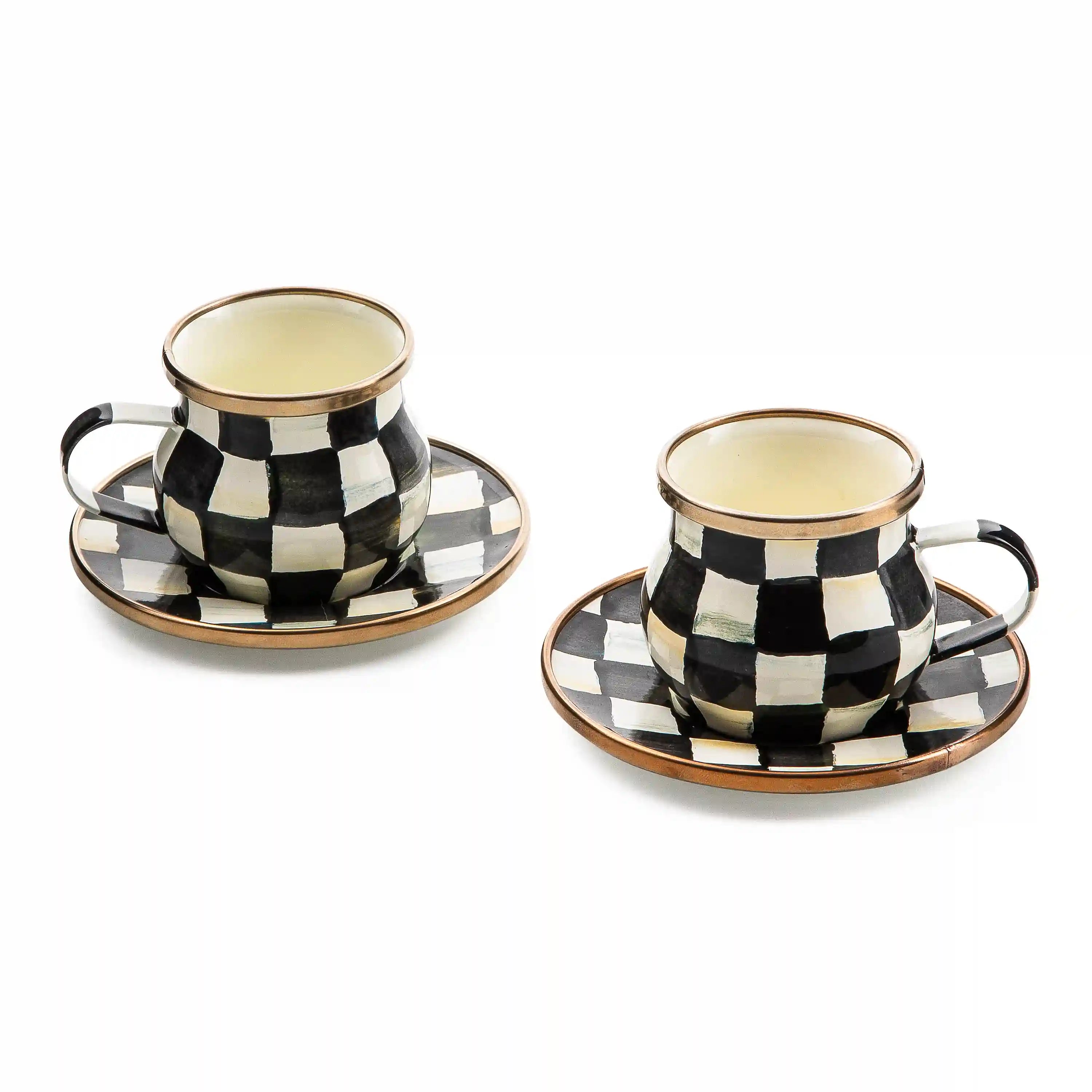 Courtly Check Espresso Cup & Saucer Set
